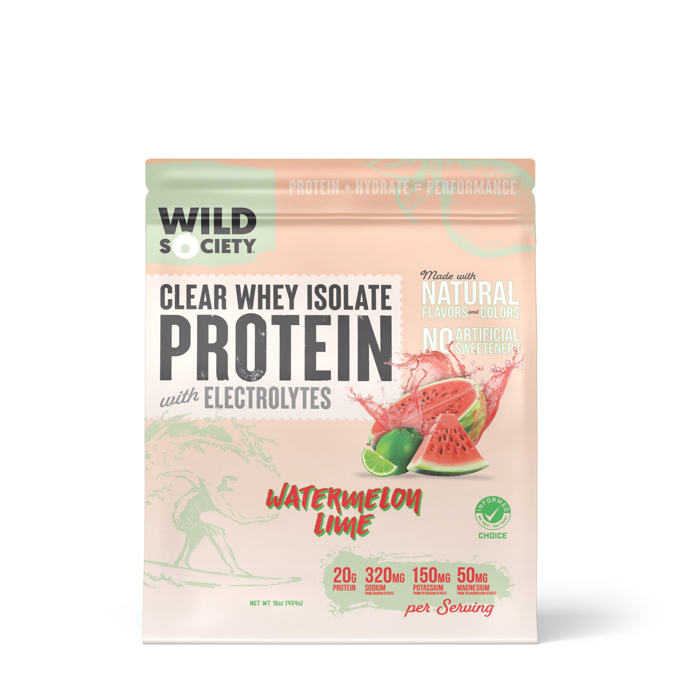 Clear Whey Isolate Protein with Electrolytes - Watermelon Lime (16 Servings)  | GNC