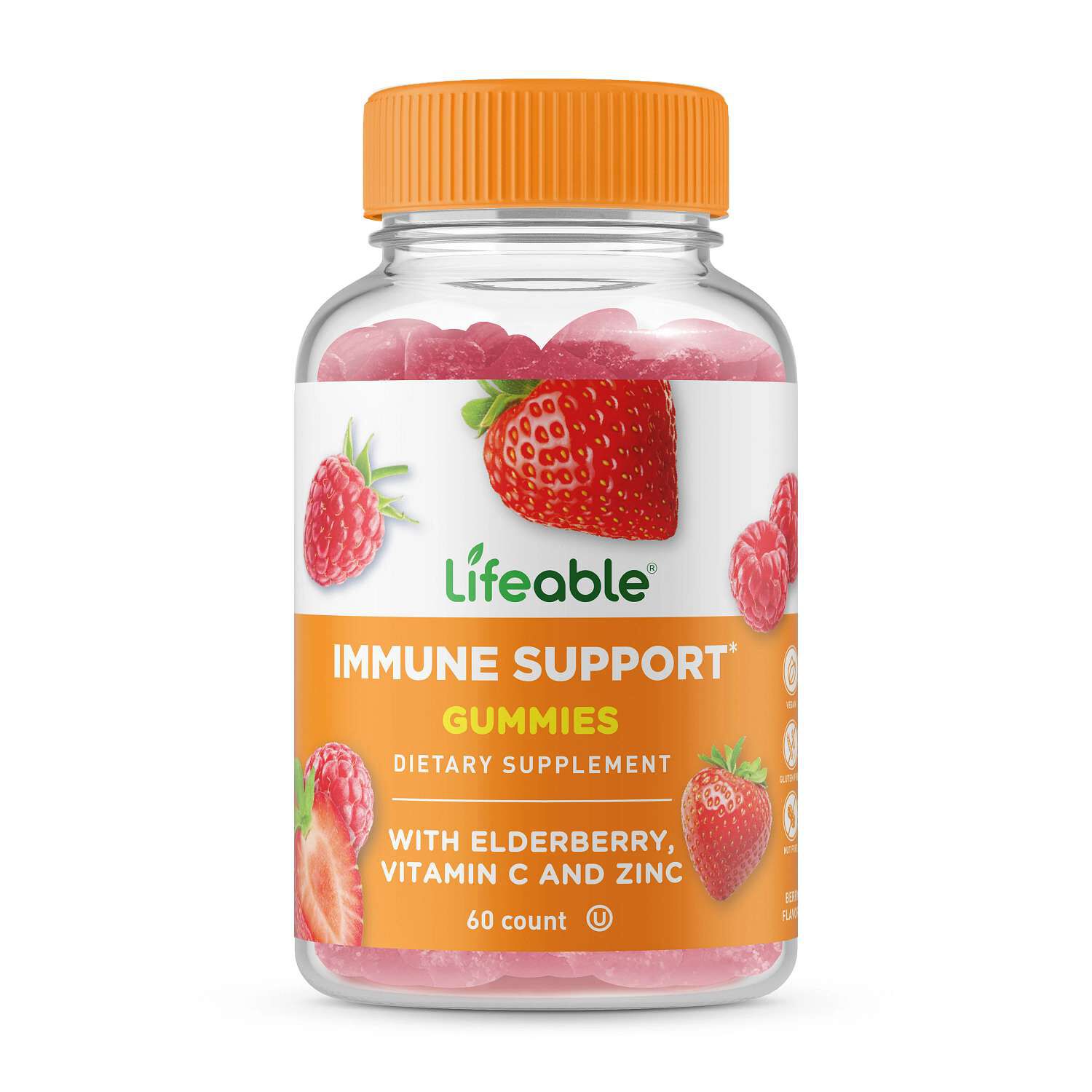 Immune Support with Elderberry - 60 Gummies (30 Servings)  | GNC