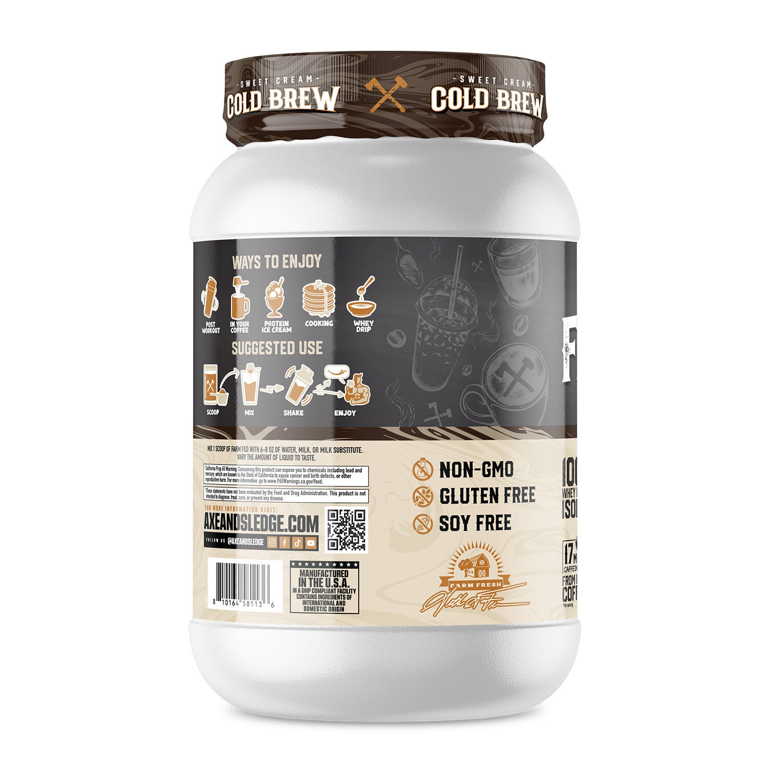 Farm Fed Protein - Sweet Cream Cold Brew (25 Servings)