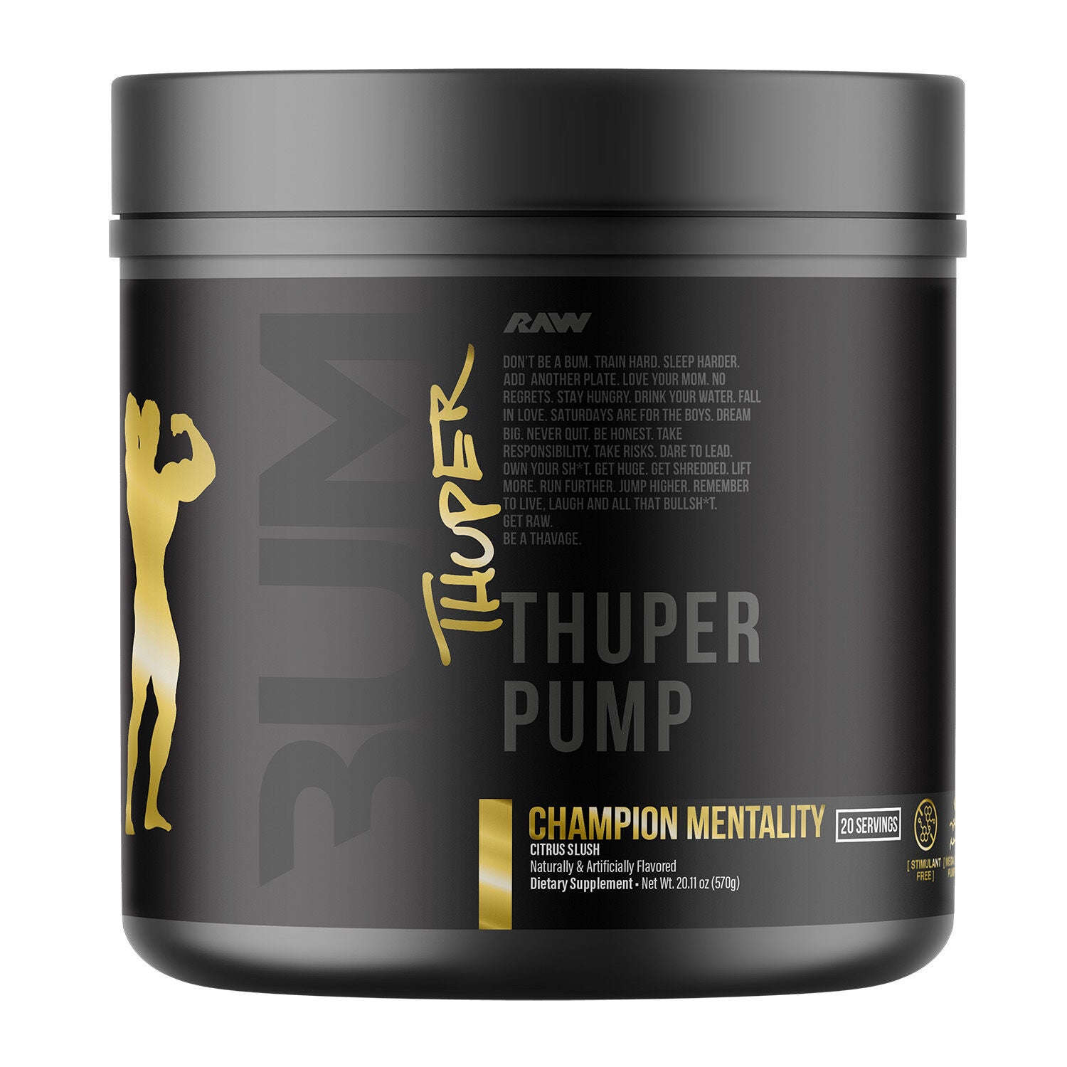 Champion Mentality: Thuper Pump Non-Stim - Citrus Slush (20 Servings)  | GNC