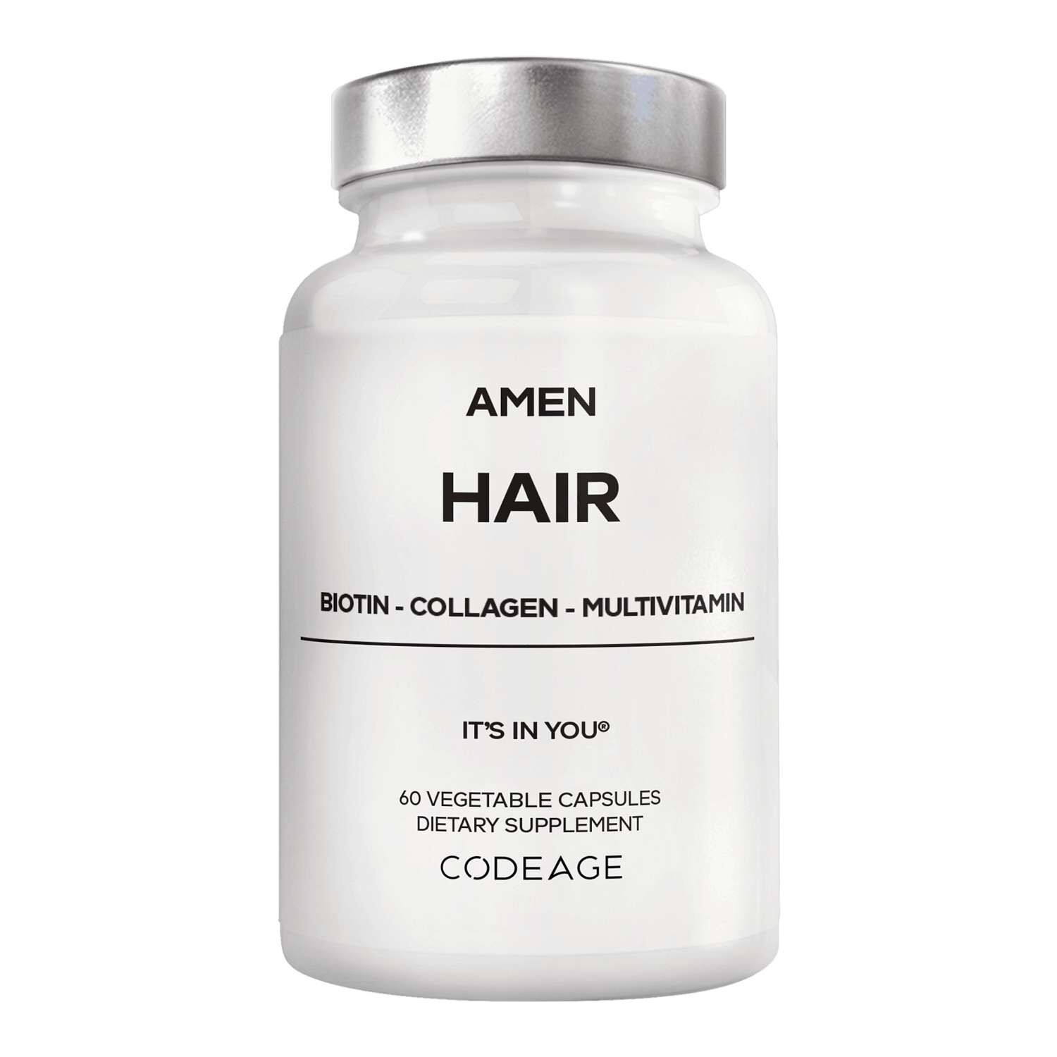 Amen Hair - 60 Vegetable Capsules (30 Servings)