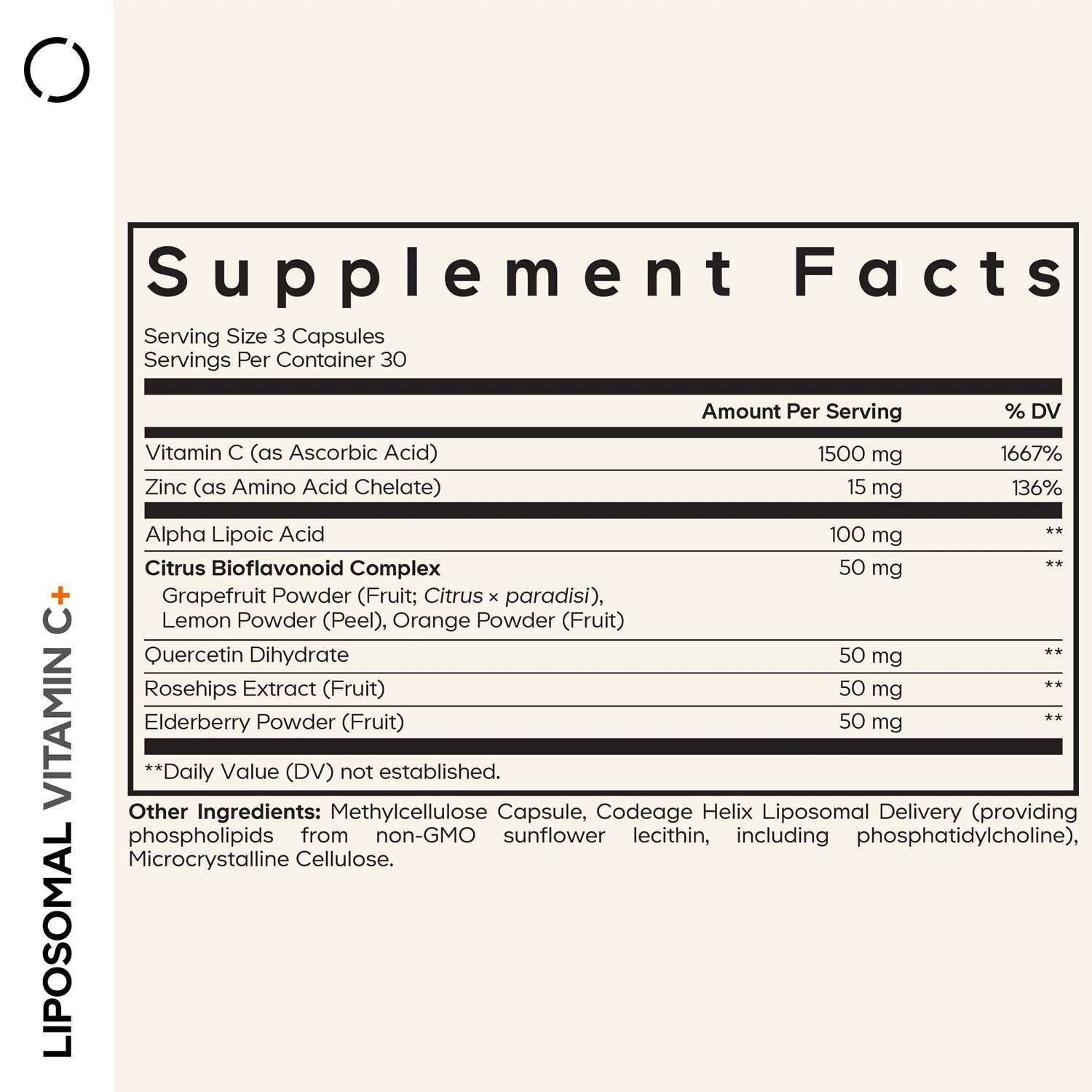 Liposomal Vitamin C+ - 90 Capsules (30 Servings)