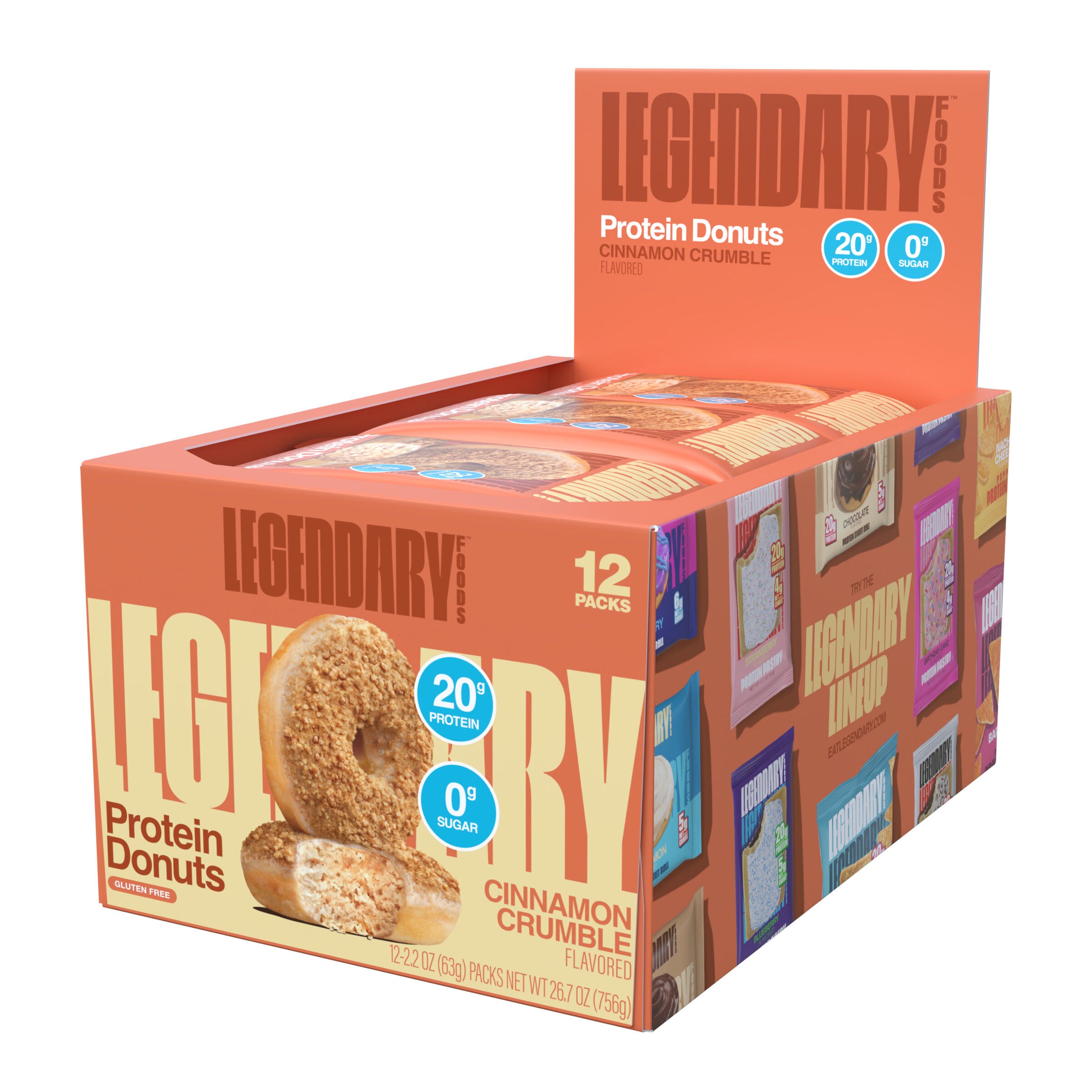 Legendary Foods Protein Donut - Cinnamon Crumble (12 Donuts)