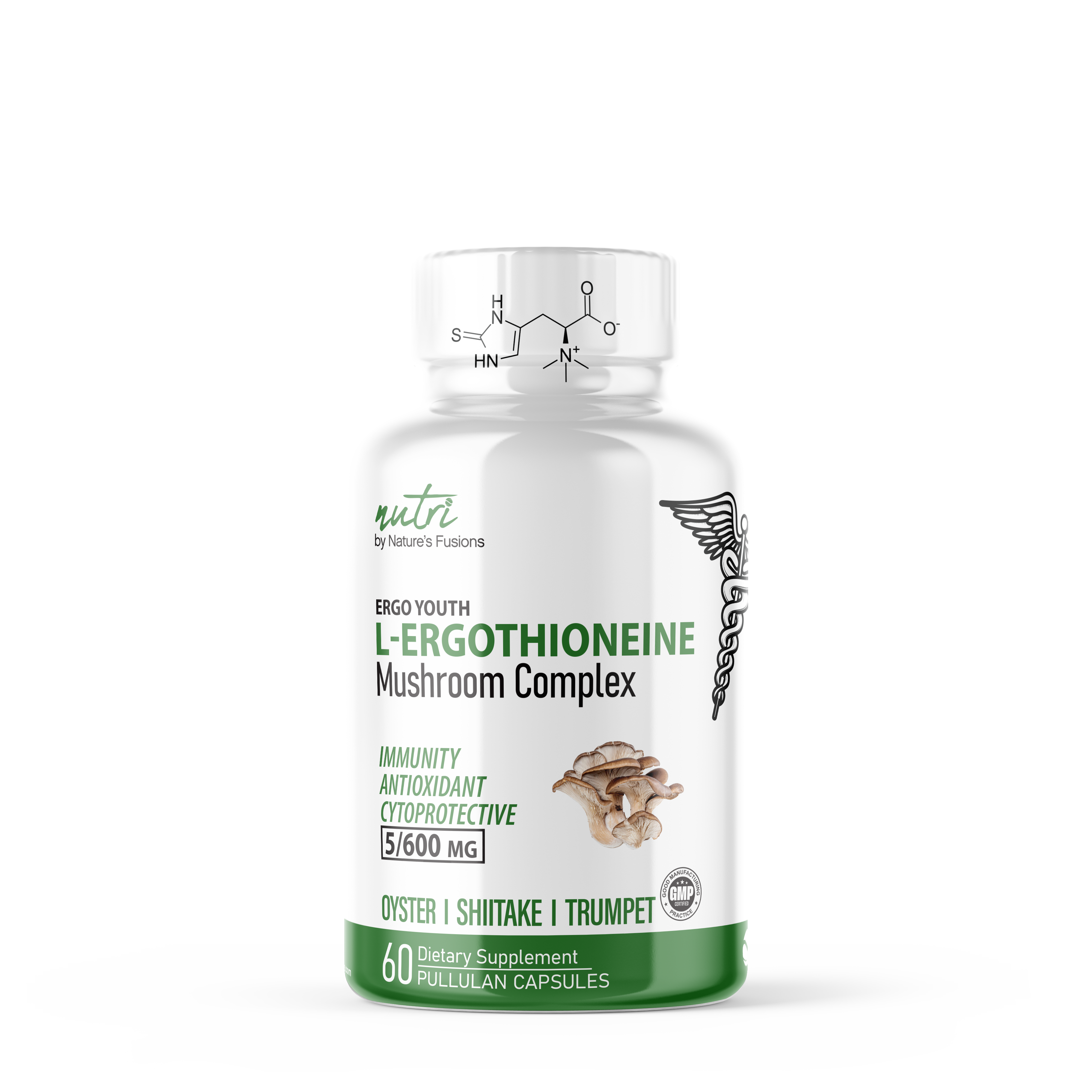 L-Ergothioneine Mushroom Complex - 60 Capsules (60 Servings)  | GNC