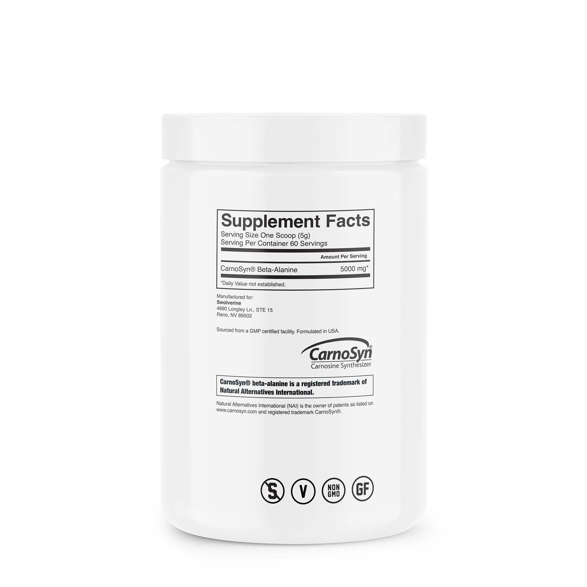 Beta-Alanine Supplement - Unflavored - 10.58 oz.