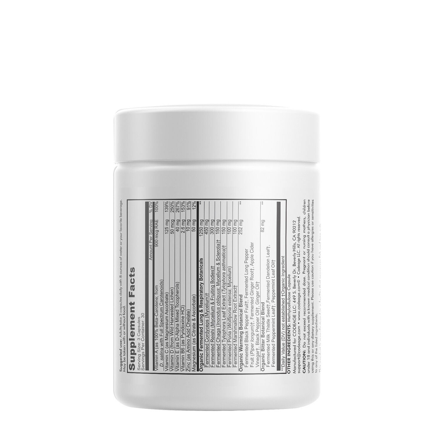 Lungs Vitamins + - 90 Capsules (30 Servings)  | GNC