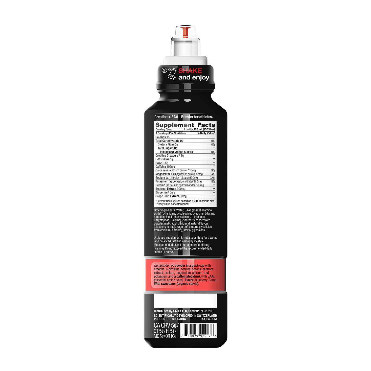 Creatine EAA+ Booster - Blueberry Citrus - 15 fl oz. (12 Bottles)  | GNC
