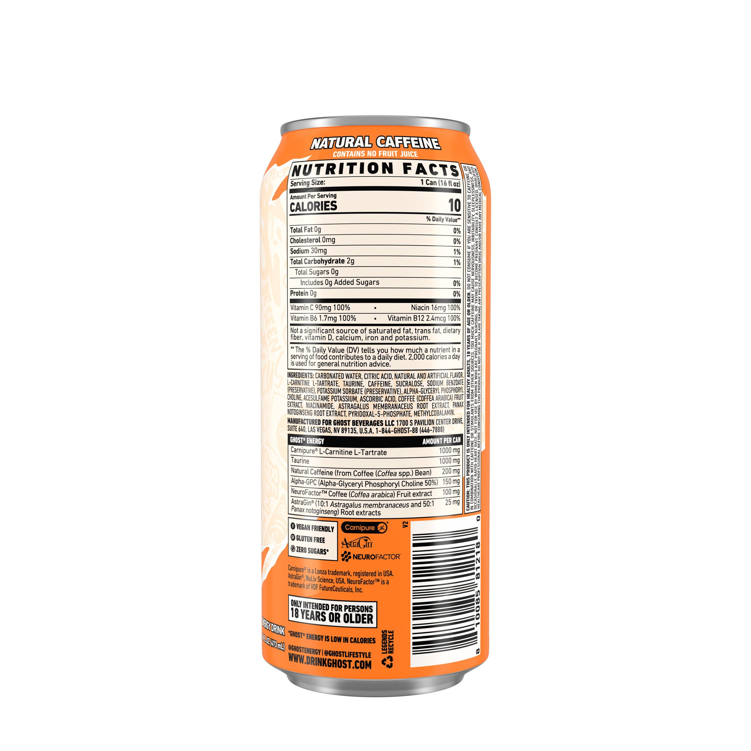 Energy Drink - Orange Cream - 16oz. (12 Cans) Orange Cream | GNC