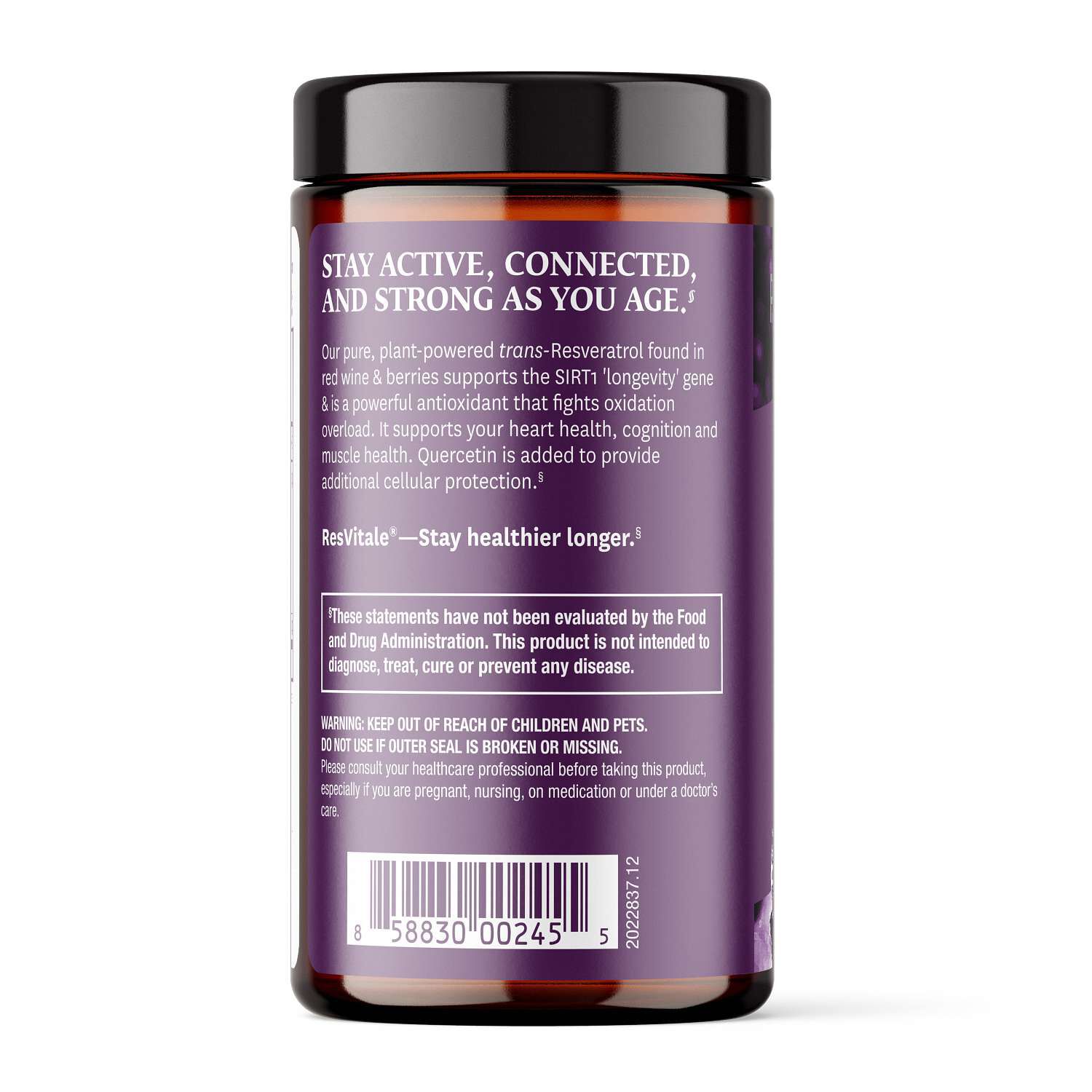 Resveratrol 500mg - 30 Veggie Capsules (30 Servings)