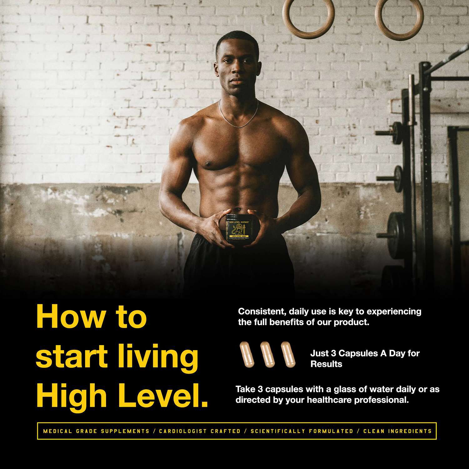 High Level Man Ultimate Testosterone Supplement 30 Servings  | GNC