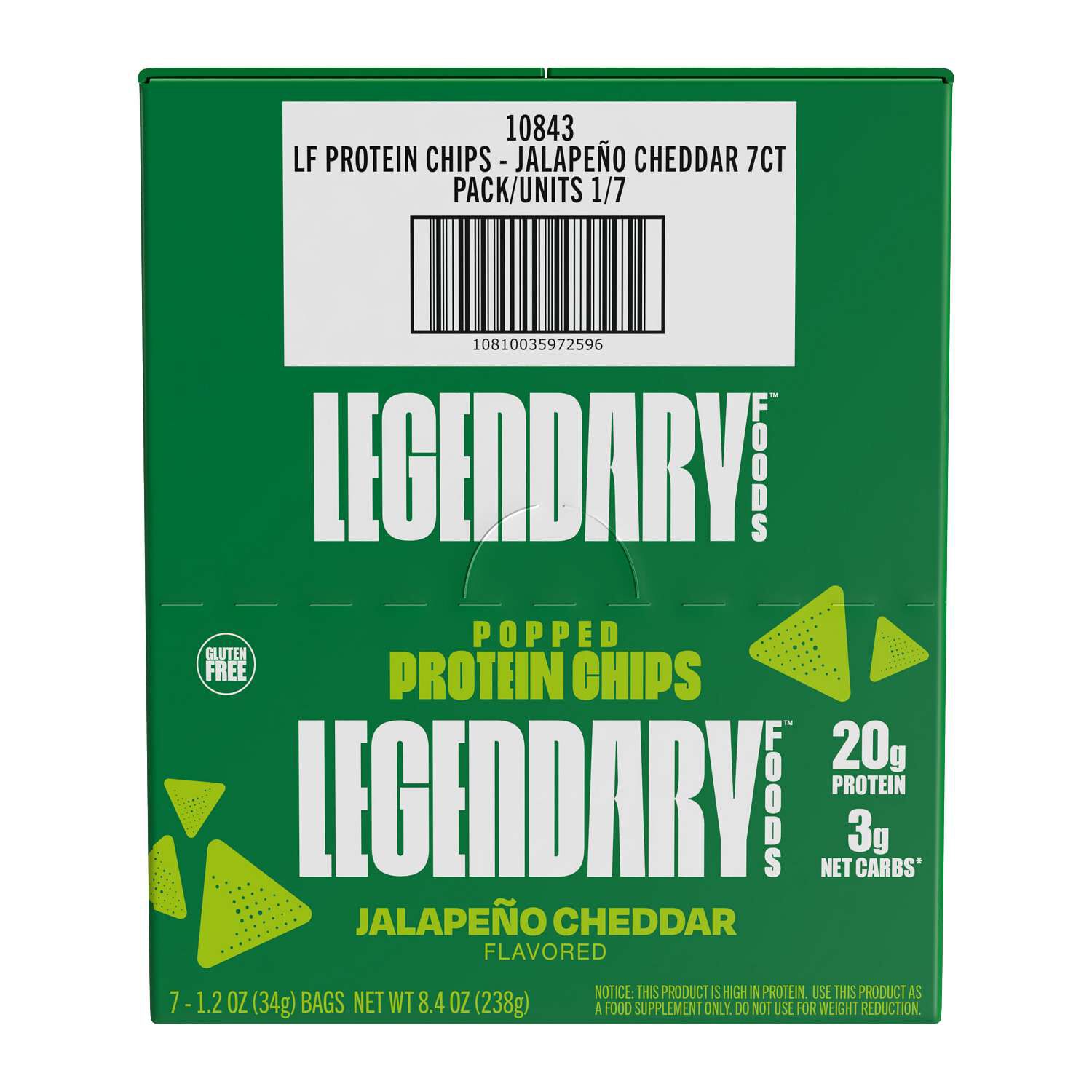 Popped Protein Chips - Jalapeno Cheddar (7 Bags)