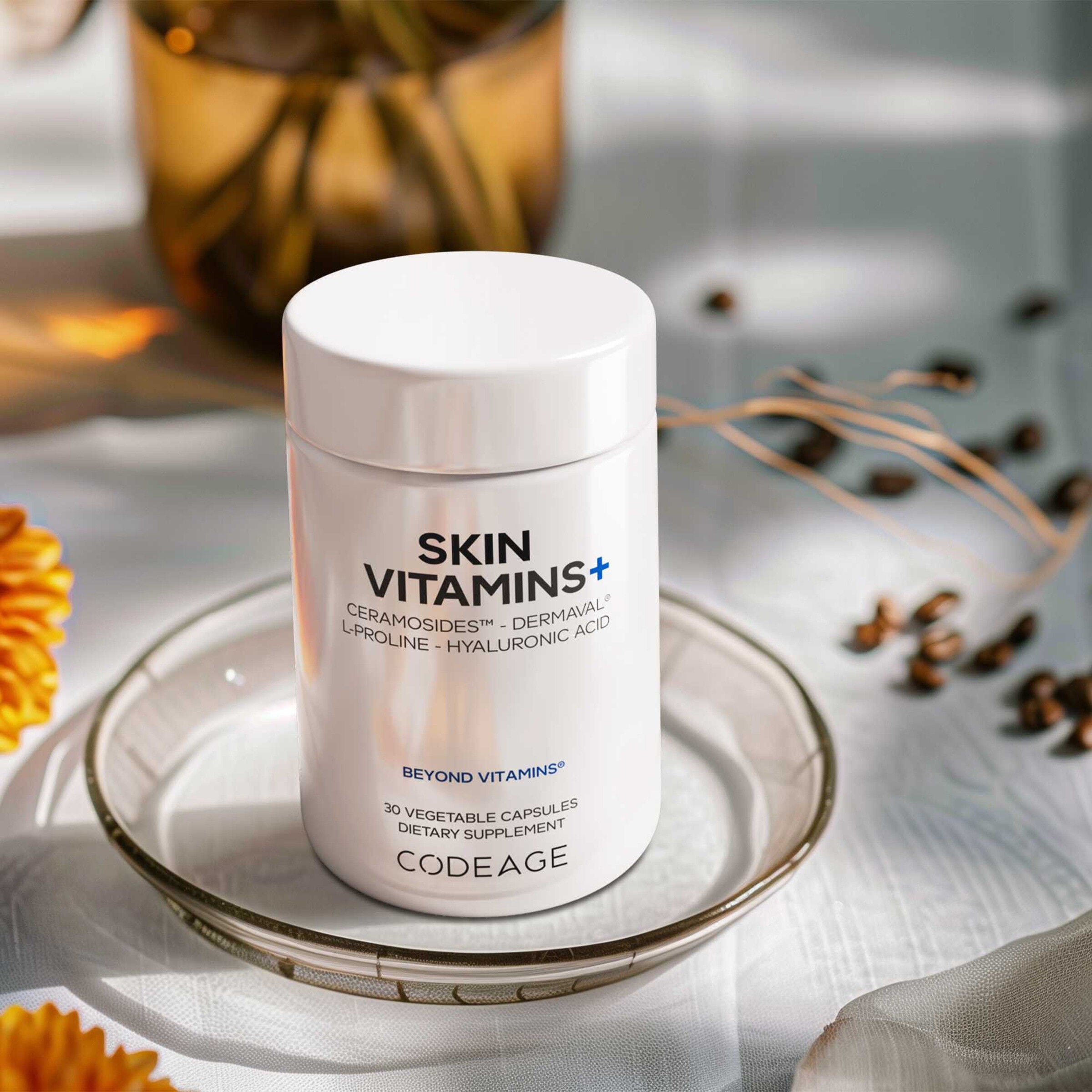Skin Vitamins+ - 30 Vegetable Capsules (30 Servings)