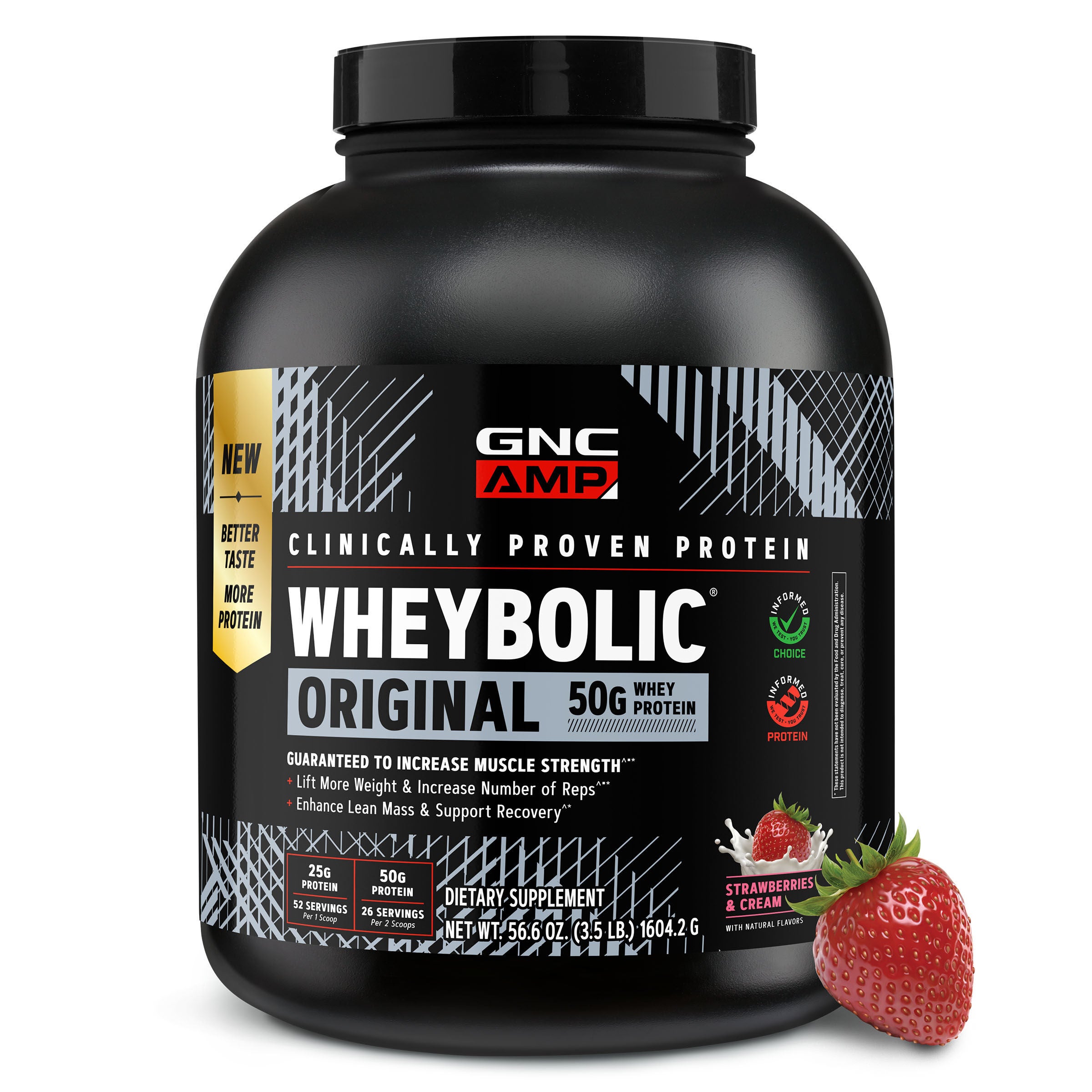 New Wheybolic - Strawberries &amp; Cream (52 Servings) Strawberries and Cream | GNC