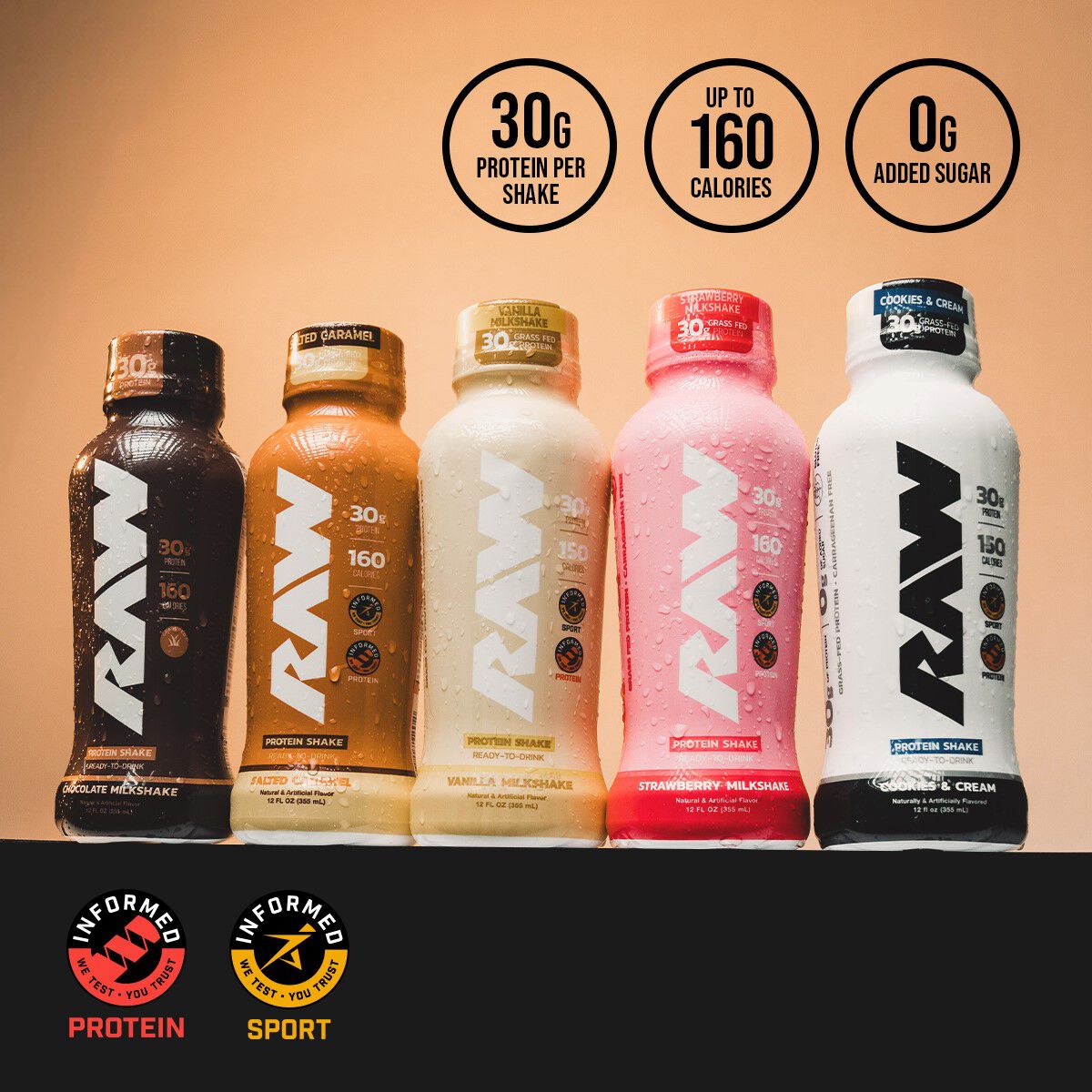 Protein Shake RTD - Cookies &amp; Cream - 12 fl oz. (12 Bottles)  | GNC