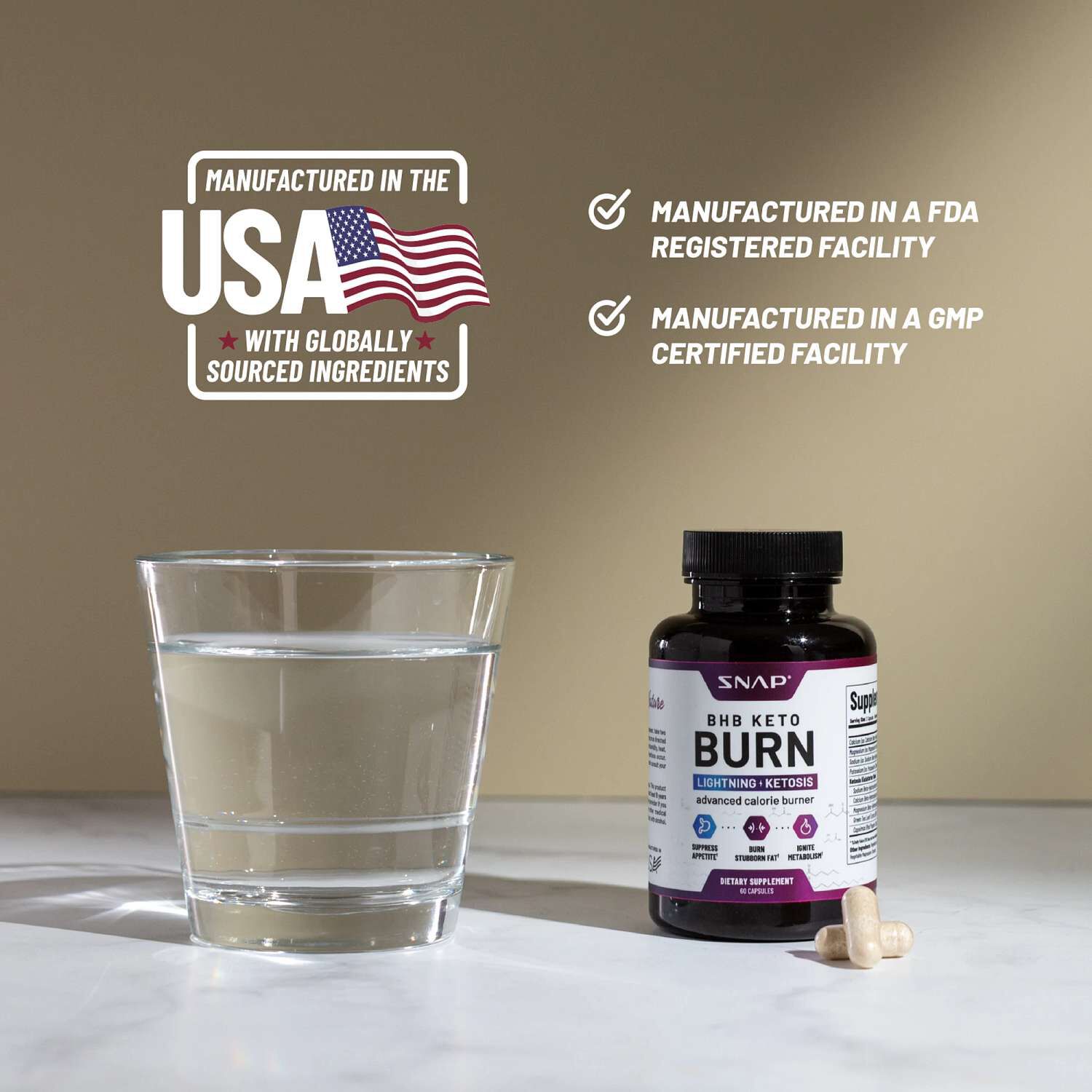 BHB Keto Burn Advanced Calorie Burner - 60 Capsules (30 Servings)  | GNC