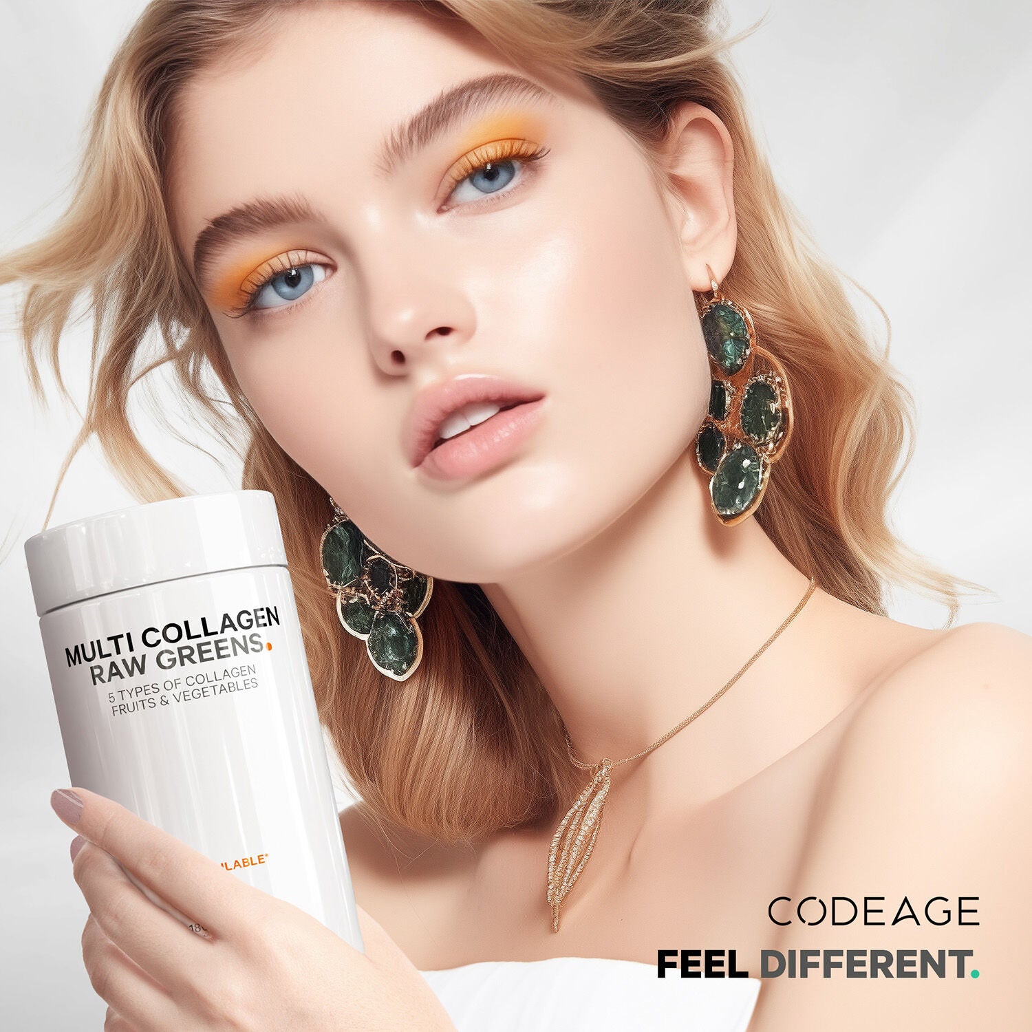 Hydrolyzed Multi Collagen Peptides Raw Greens with 21 Fruits &amp; Veggies - 180 Capsules (30 Servings)  | GNC