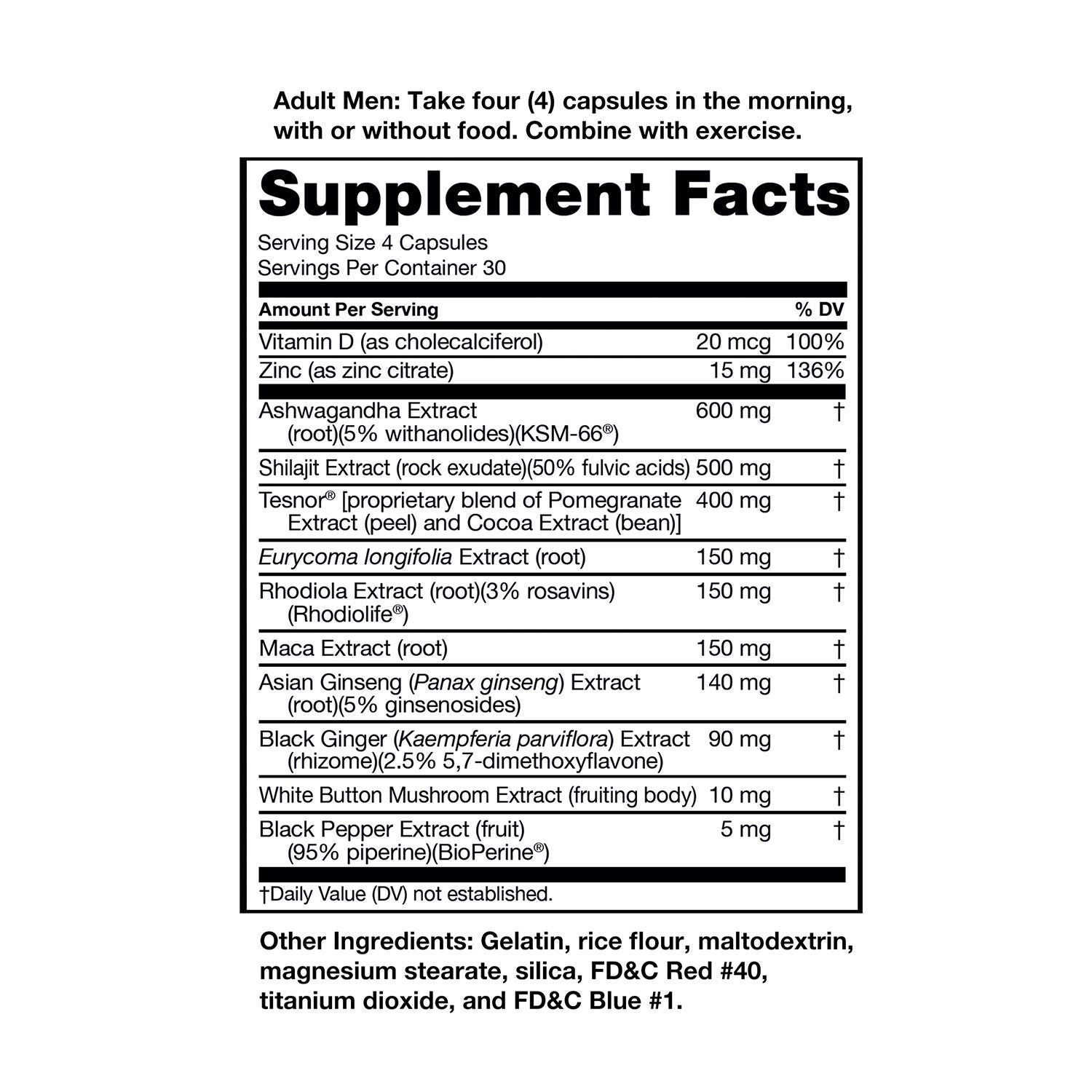 Maxx Testosterone Booster with Tesnor - 120 Capsules (30 Servings)  | GNC