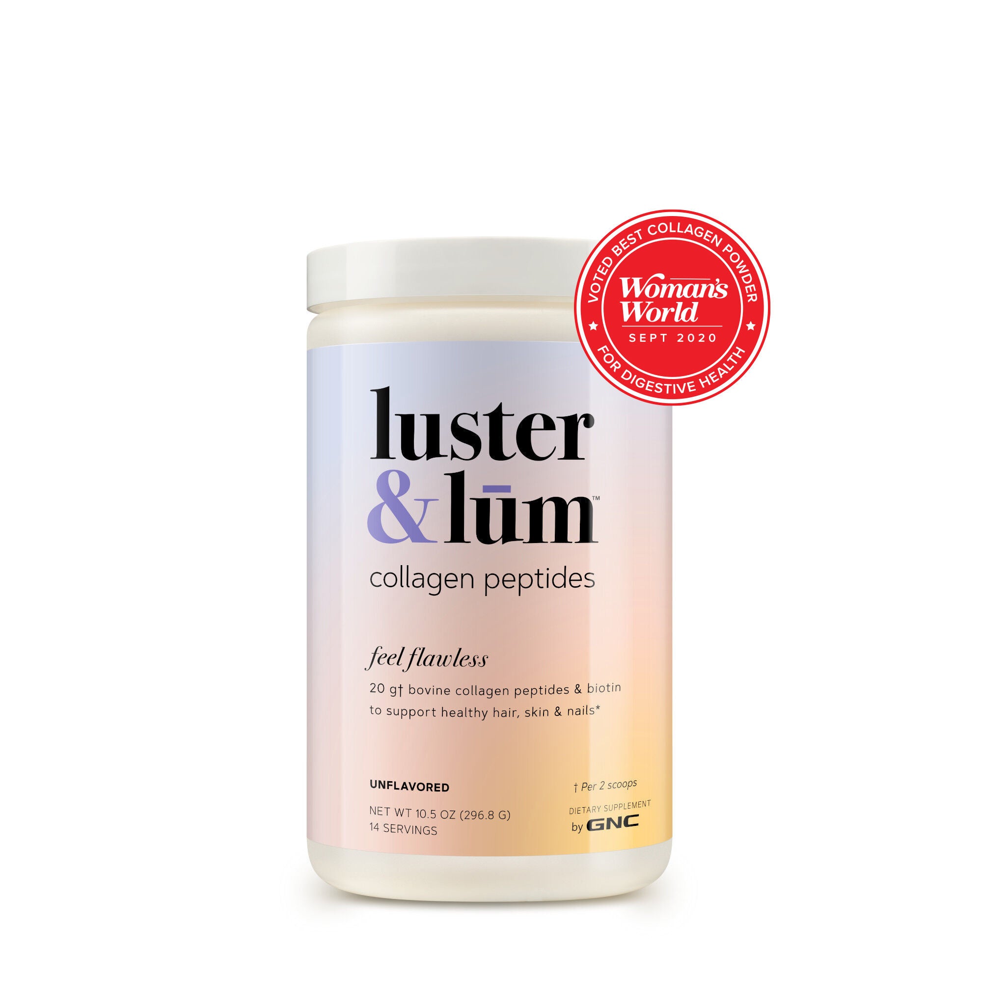 luster lum collagen peptides with hydrolyzed collagen gnc