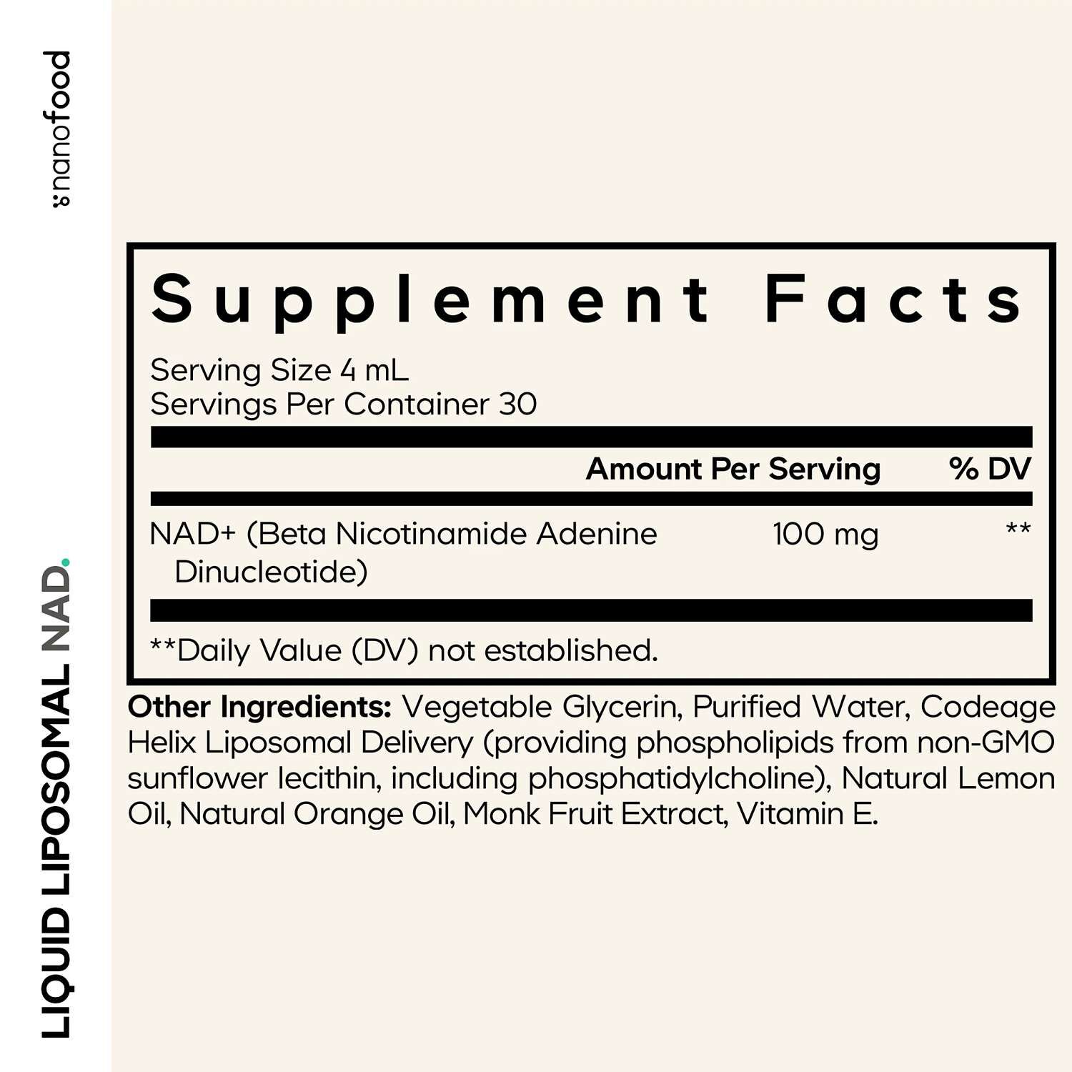 Liquid Liposomal NAD+ - Lemon - 4 fl oz. (30 Servings)