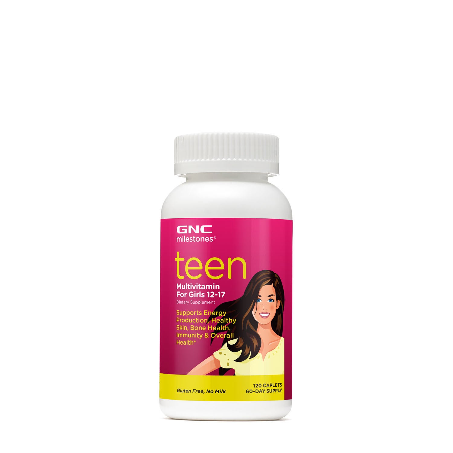 GNC Milestones Teen - Multivitamin for Girls 12-17 - 120 Capsules