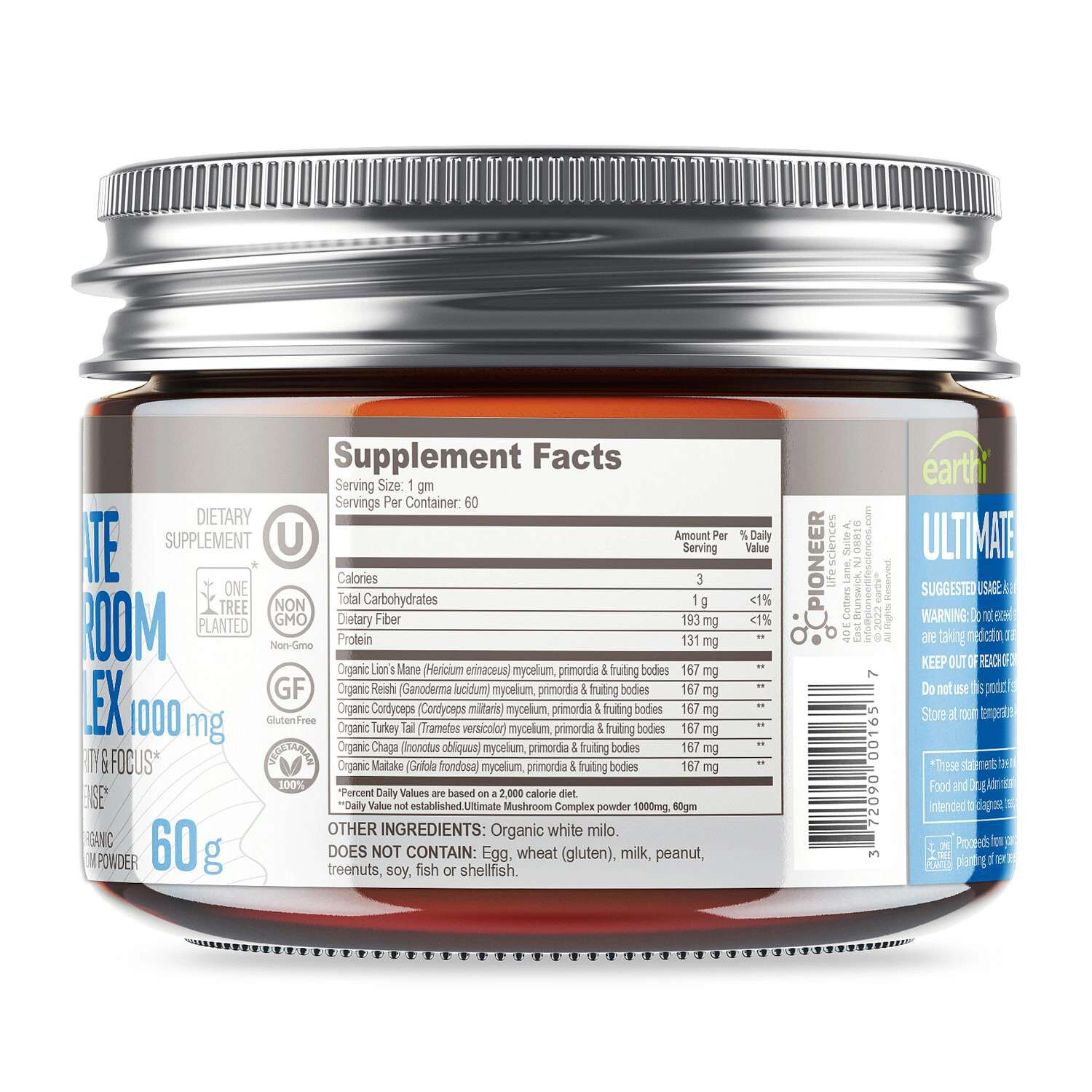 Ultimate Mushroom Complex 1000mg - 60g (60 Servings)  | GNC
