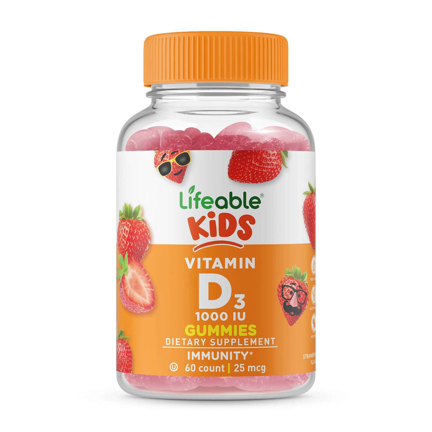 Kids Vitamin D3 1000IU - 60 Gummies (30 Servings) | GNC