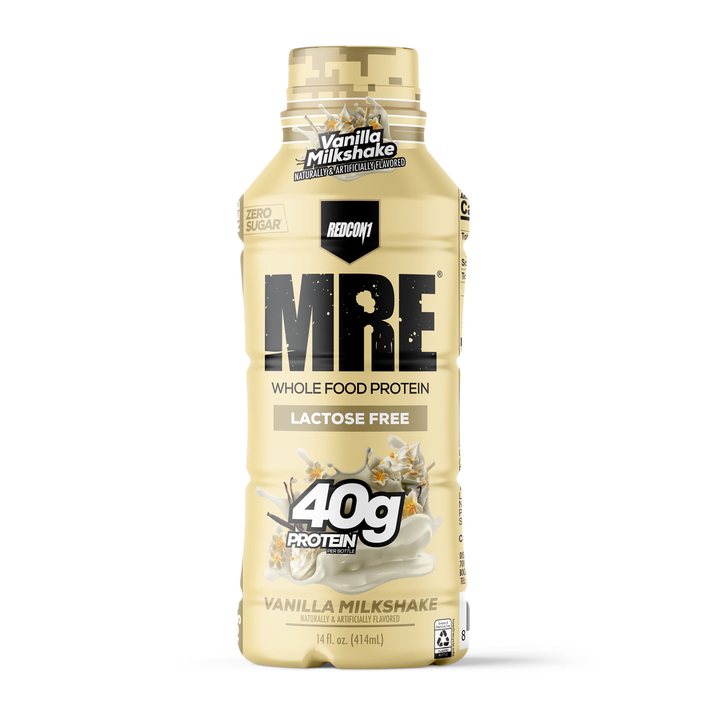 MRE Whole Food Protein RTD - Vanilla Milkshake - 14 fl oz. (12 Bottles)