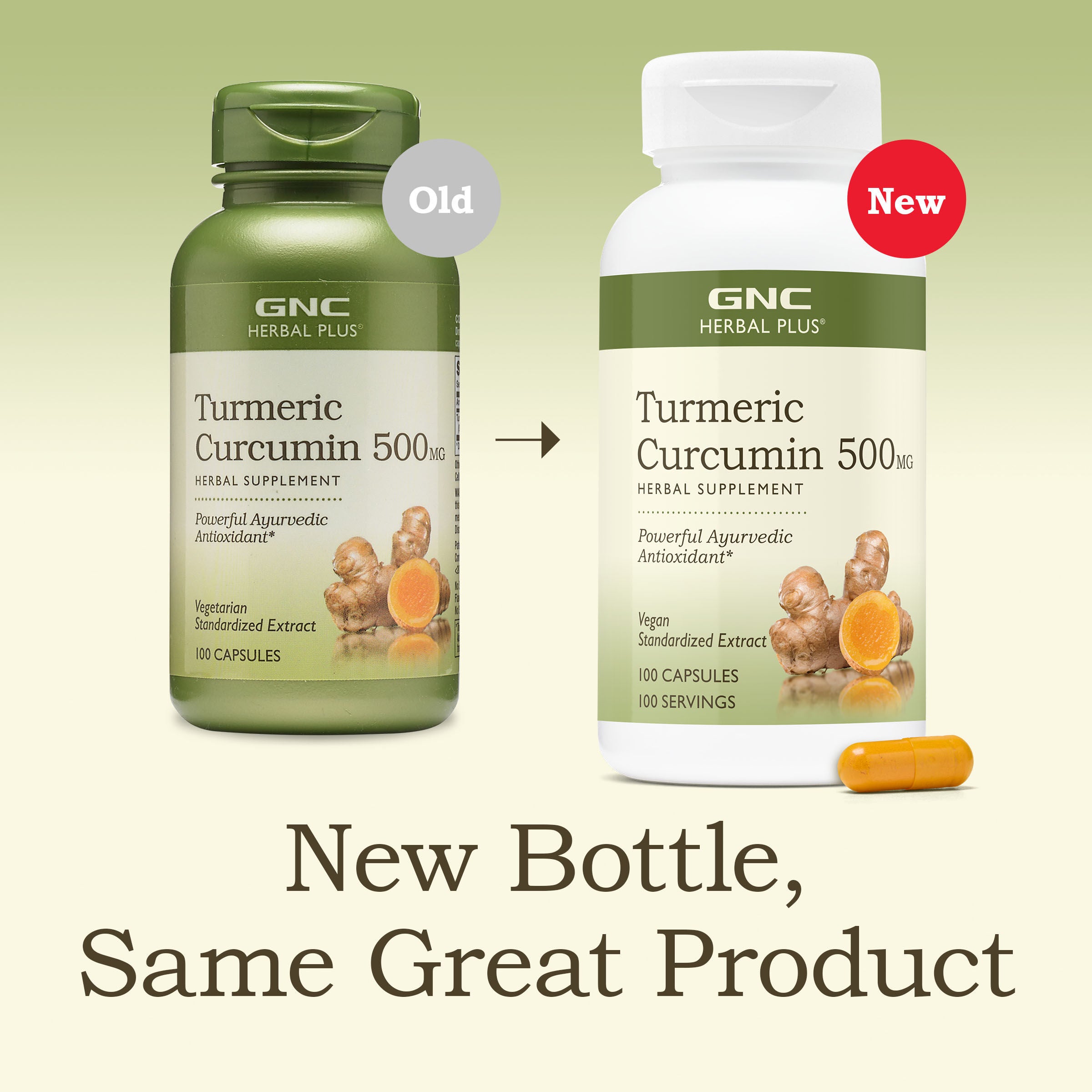 Turmeric Curcumin 500mg - 100 Capsules (100 Servings)  | GNC