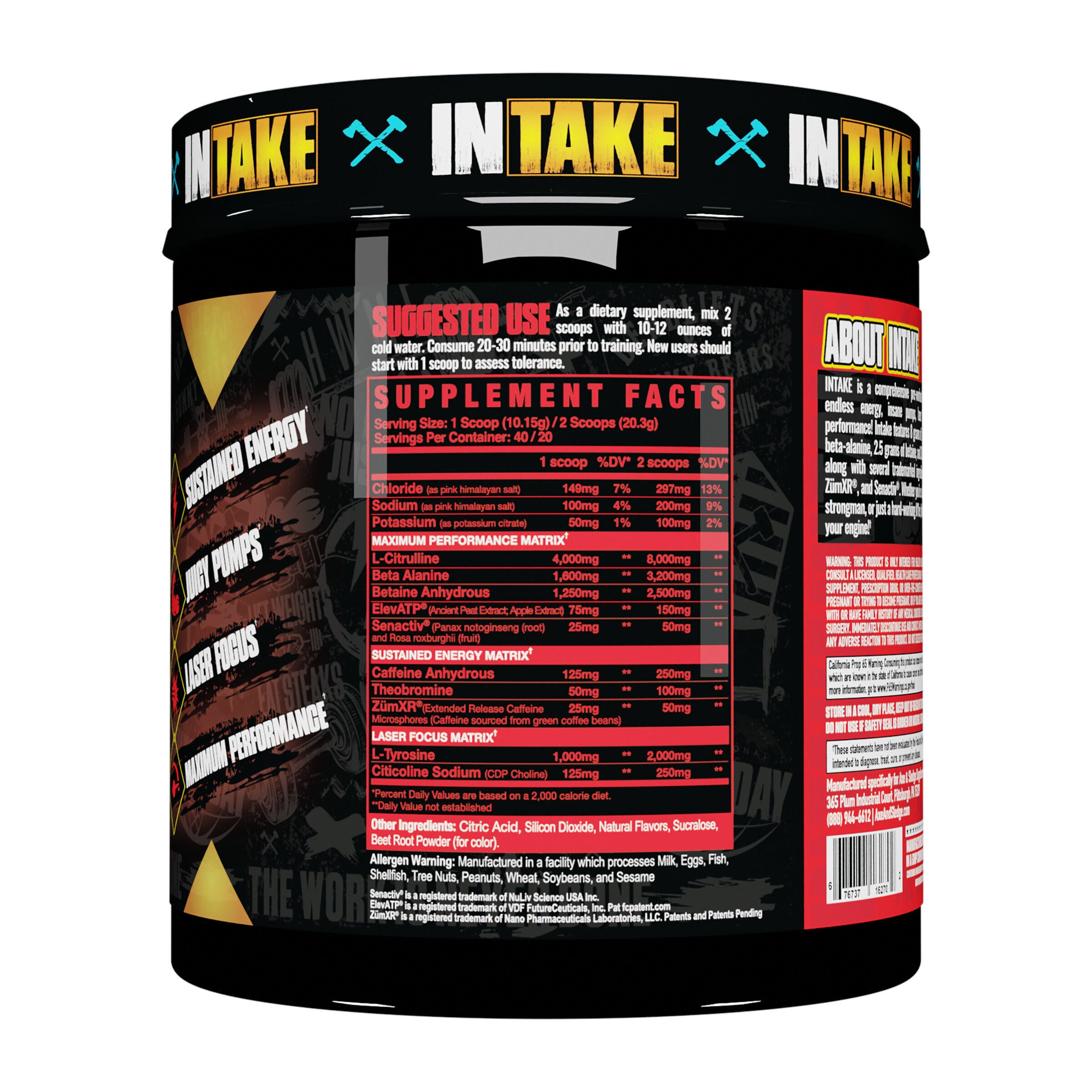Intake All-In-One Pre-Workout - Fruit Kaboom (40 Servings) Fruit Kaboom | GNC