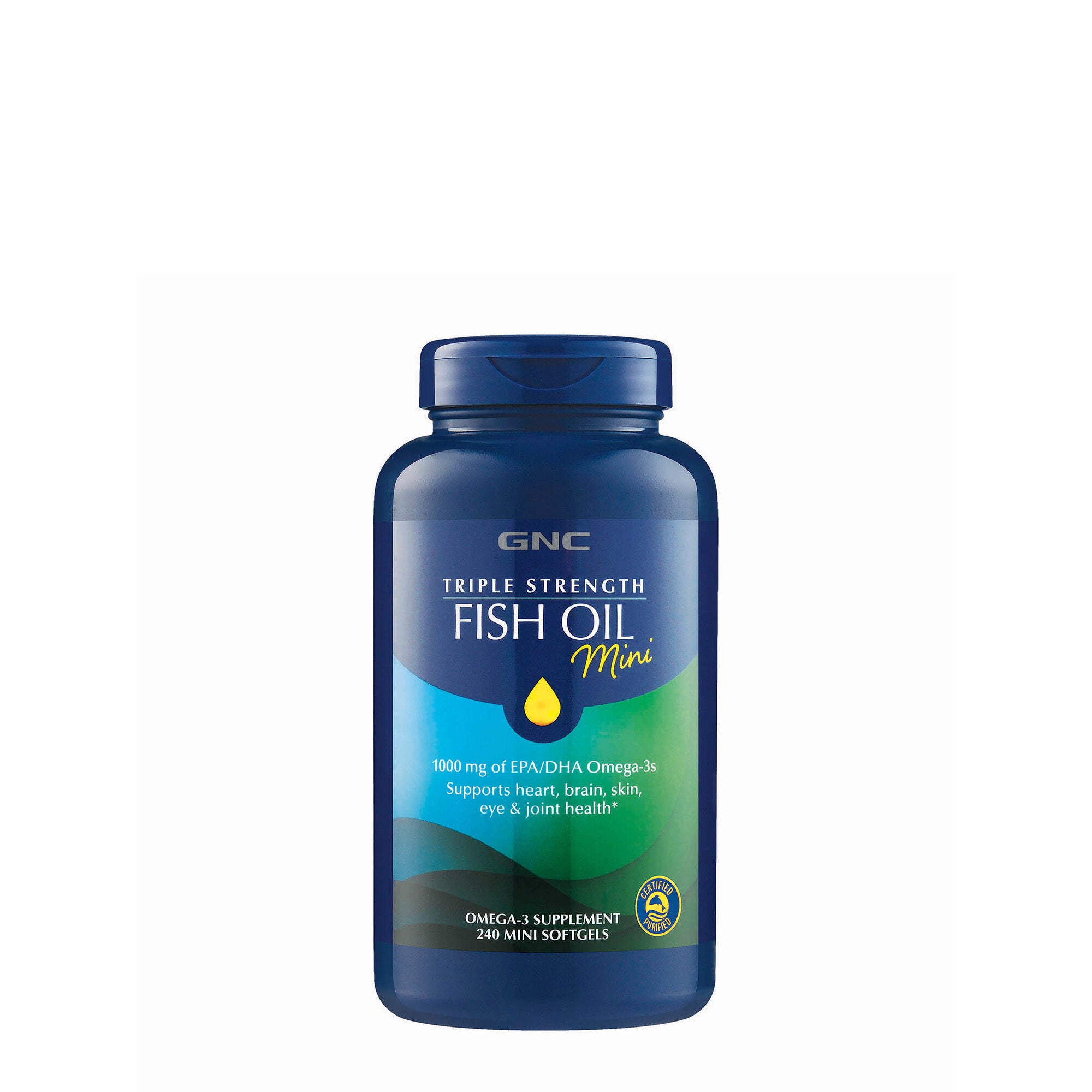 GNC Triple Strength Fish Oil Mini - 240 Softgels