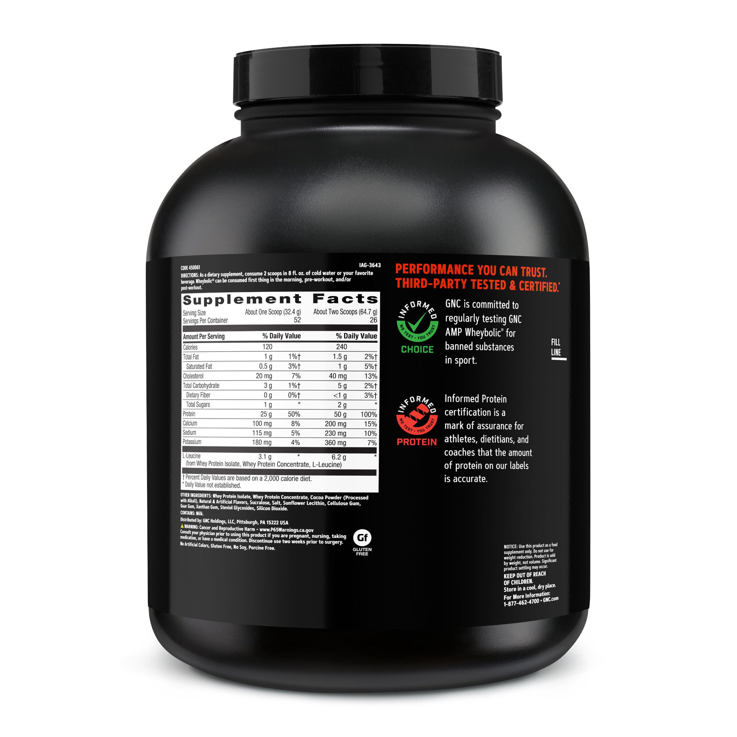 New Wheybolic - Chocolate Fudge (52 Servings) Chocolate Fudge | GNC