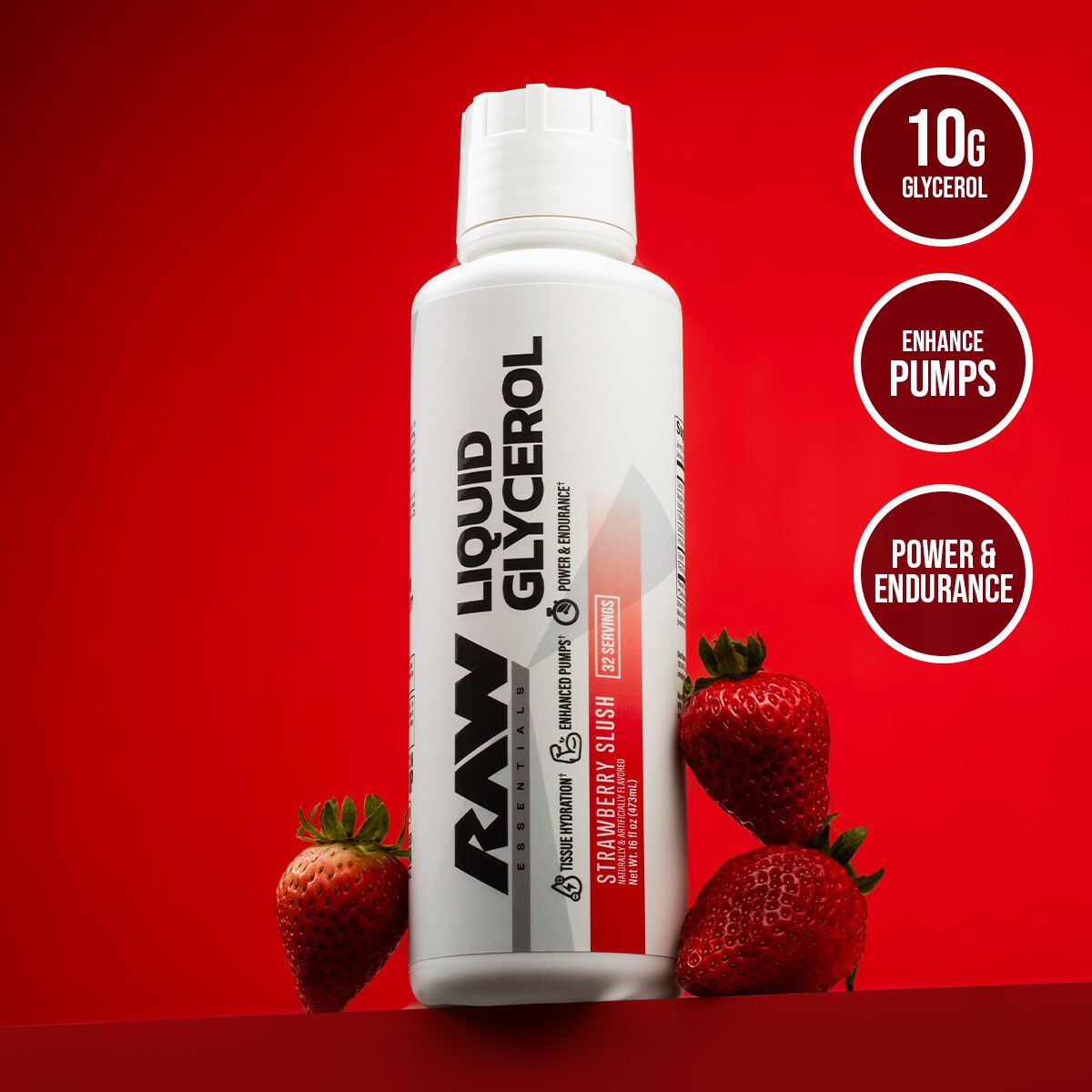 Liquid Glycerol - Strawberry Slush - 16 fl oz (32 Servings)  | GNC