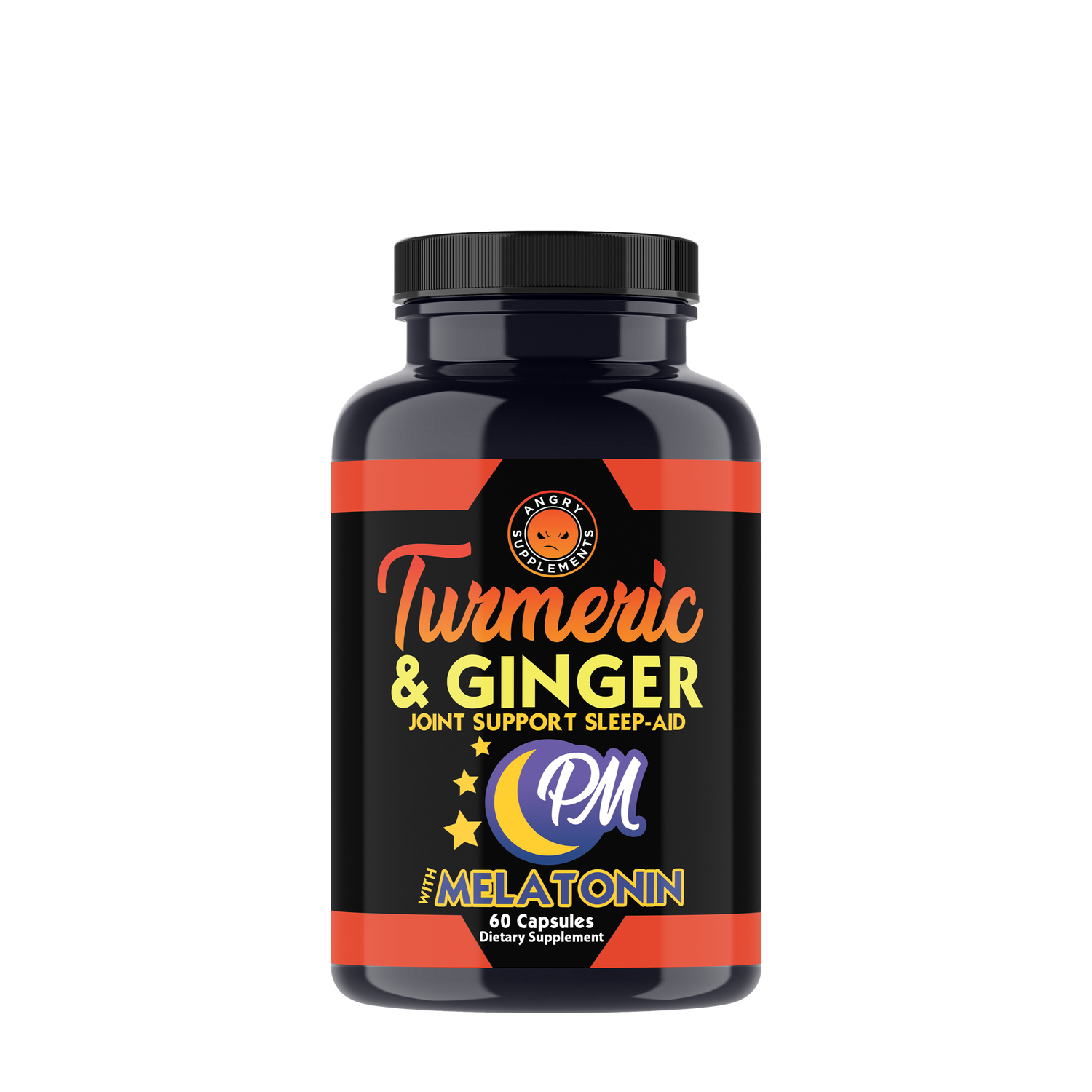 Angry Supplements Turmeric & Ginger - 60 Capsules (30 Servings)