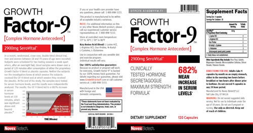 Novex Biotech Growth Factor 9 Gnc