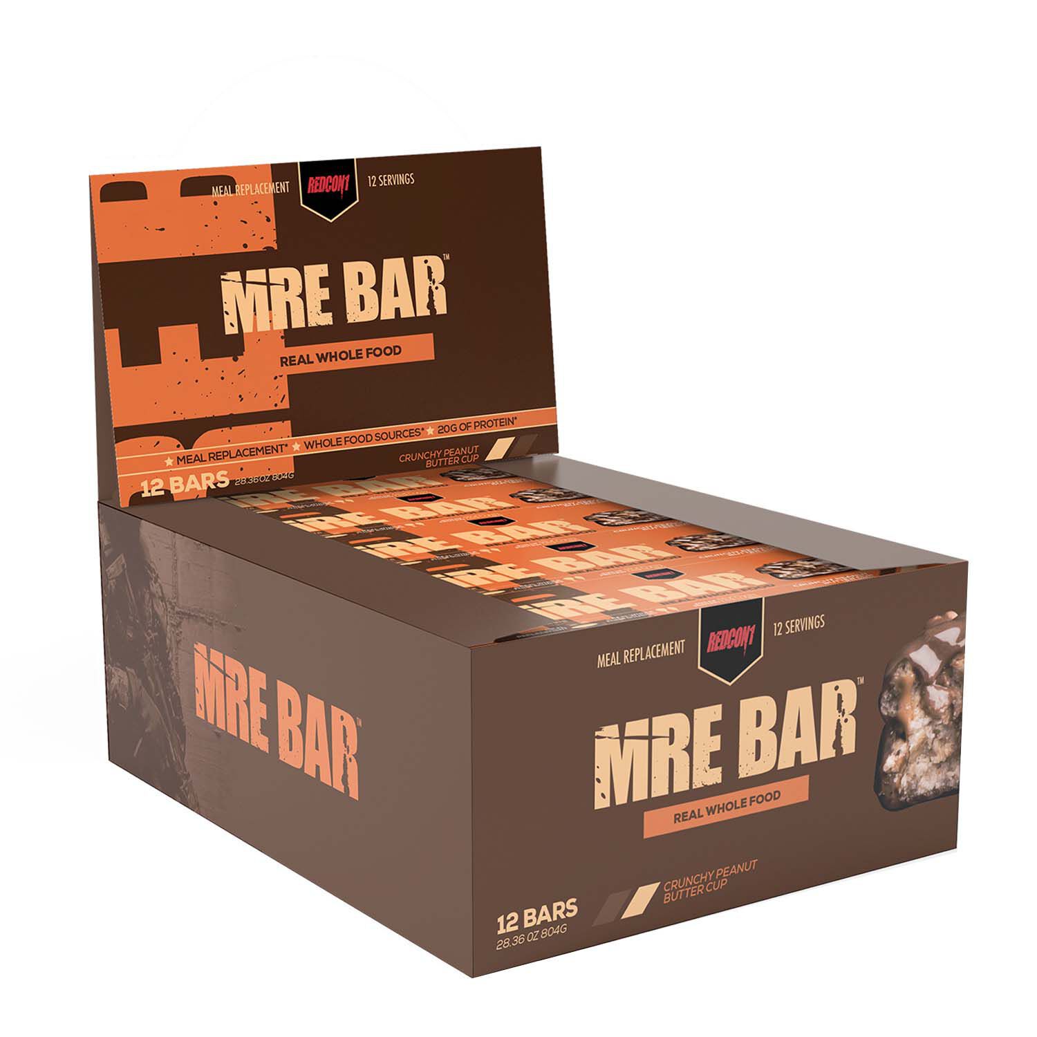 REDCON1 MRE Meal Replacement Bar - Crunchy Peanut Butter Cup (12 Bars)
