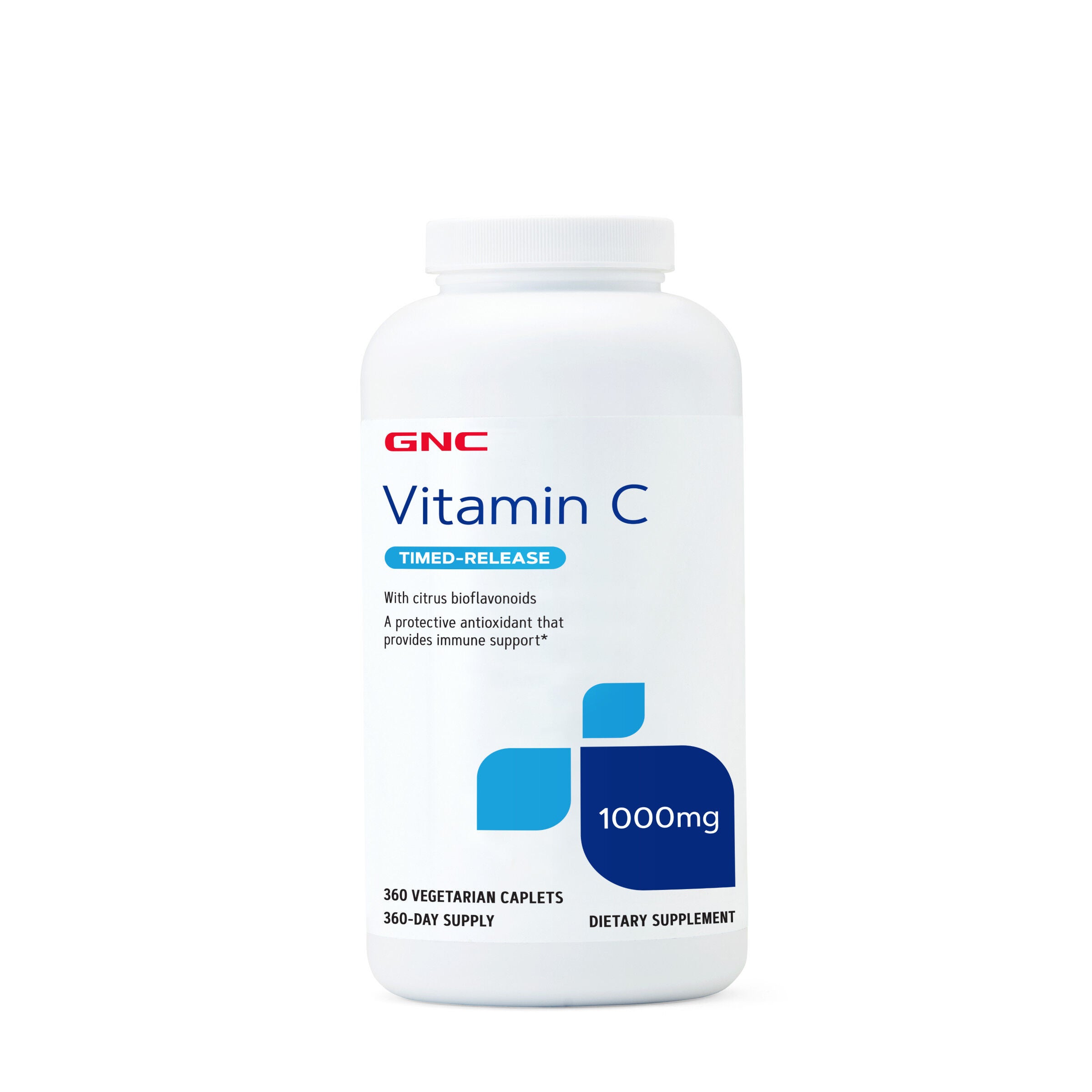 Vitamin C Timed-Release 1000mg - 360 Vegetarian Caplets &#40;360 Servings&#41;  | GNC
