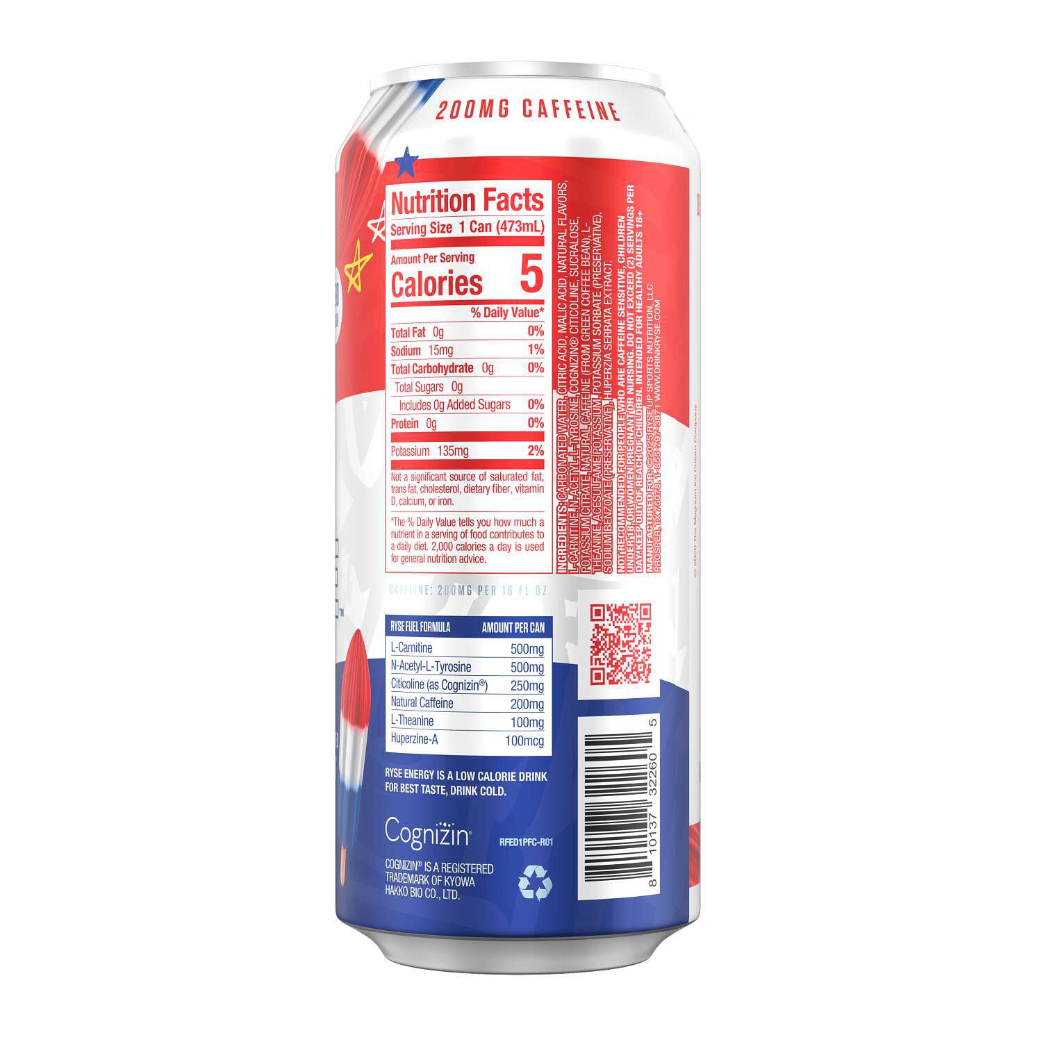 Fuel Energy Drink - Popsicle&reg; Firecracker - 16 fl oz. (12 Cans)