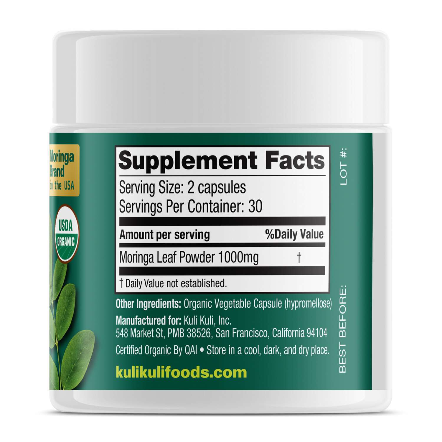 Pure Moringa Capsules - 60 Capsules - (30 Servings)  | GNC
