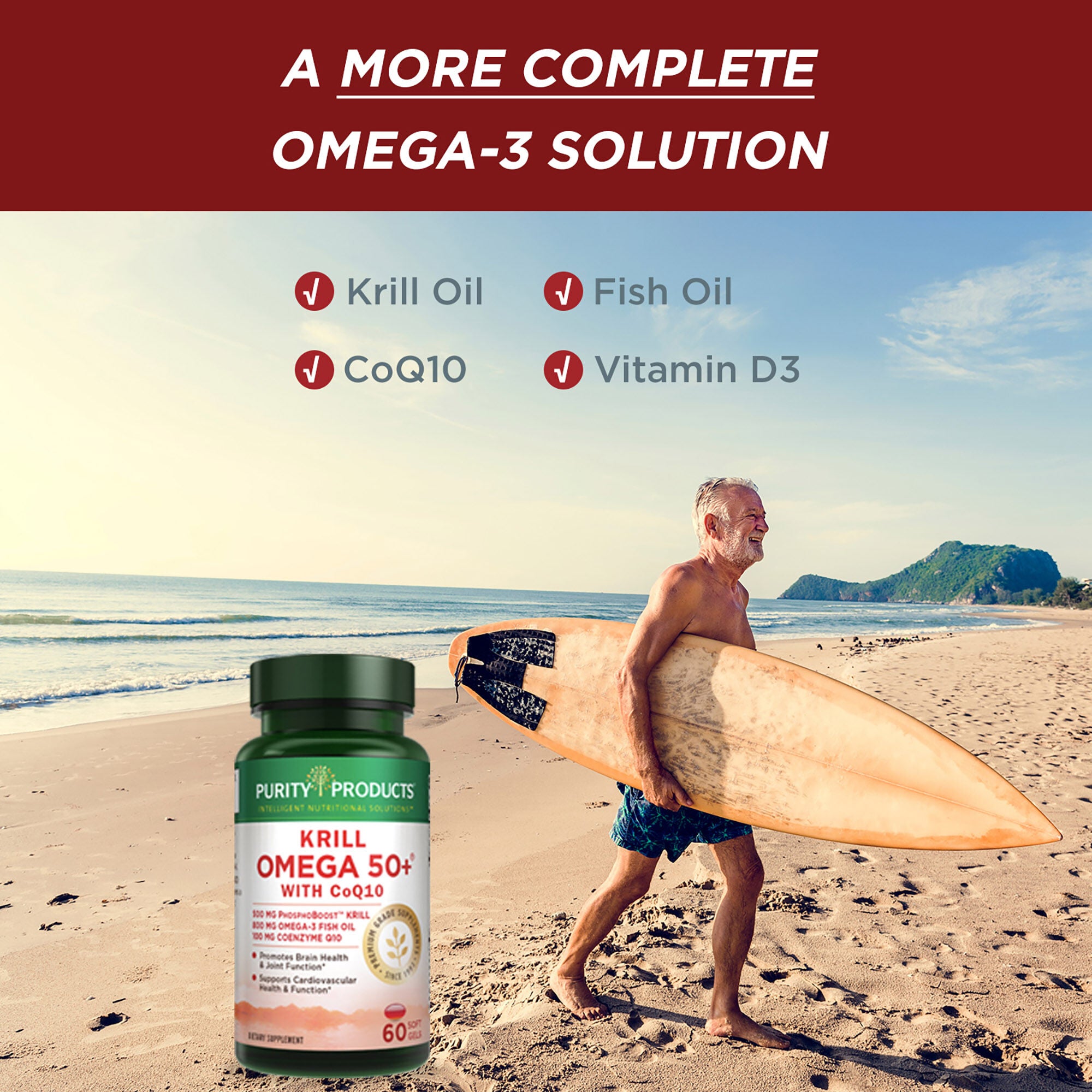 Krill Omeg50+ With Coq10 - 60 Softgels (30 Servings)  | GNC