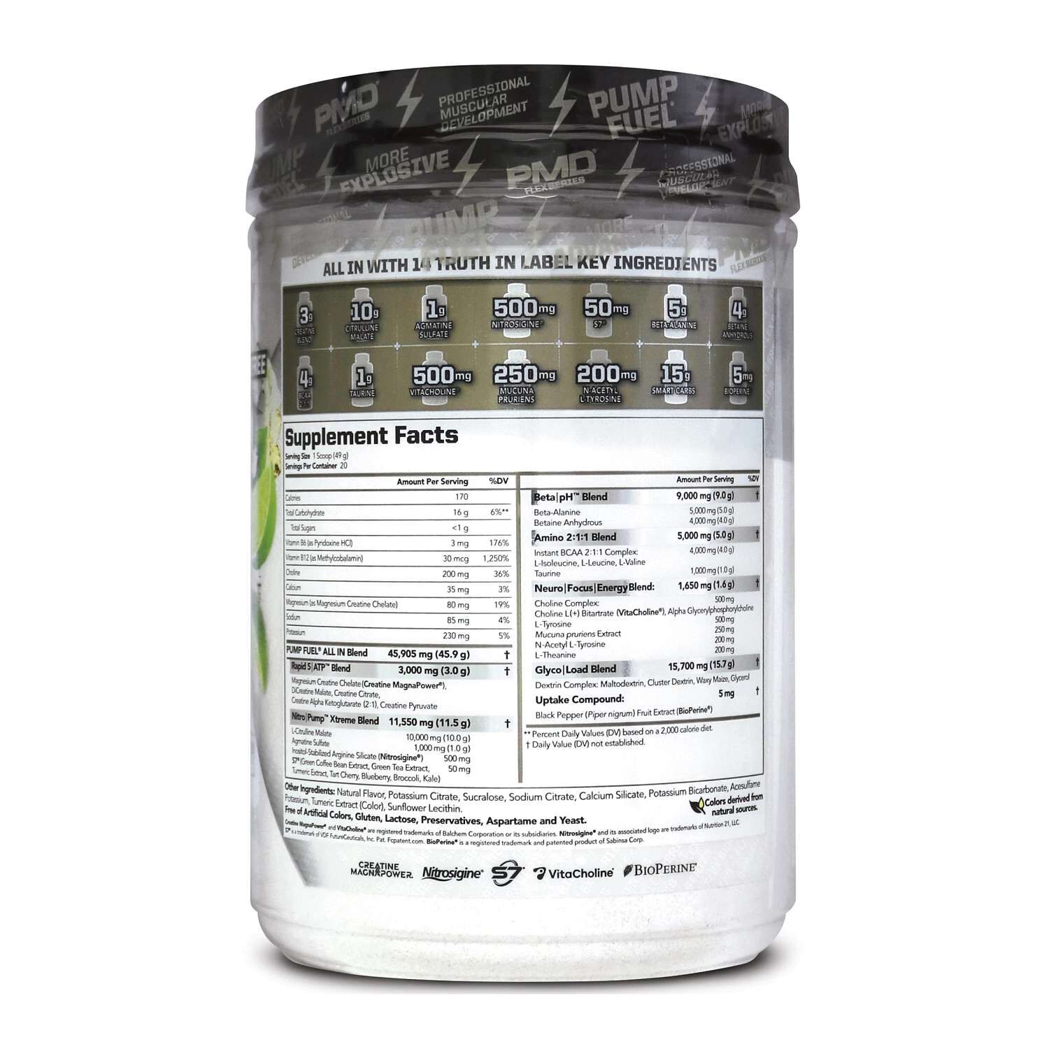 Pump Fuel All In Caffeine Free - Liftin' Lemon Limeade - 20 Servings