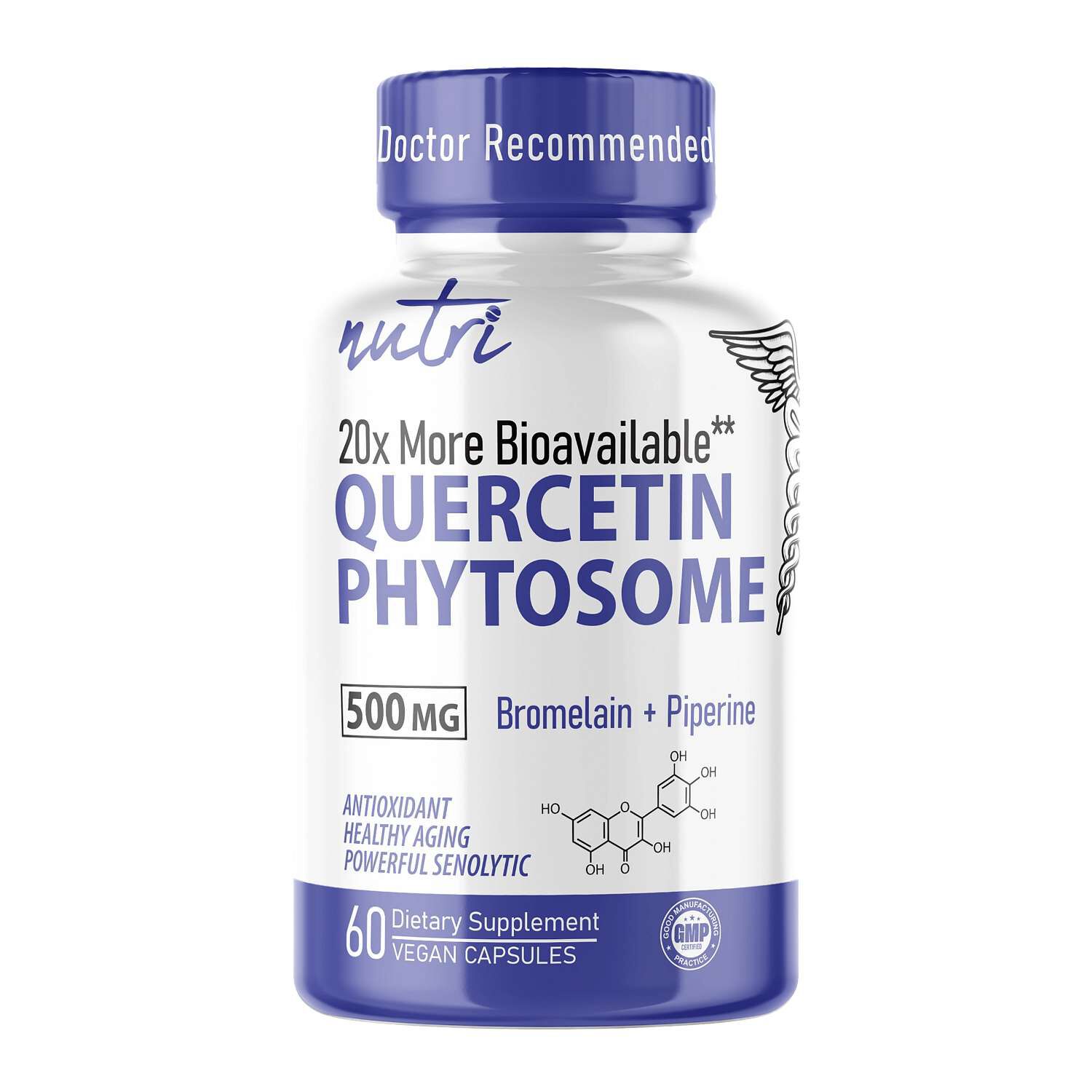 Quercetin Plus 500mg - 60 Vegan Capsules (60 Servings)  | GNC
