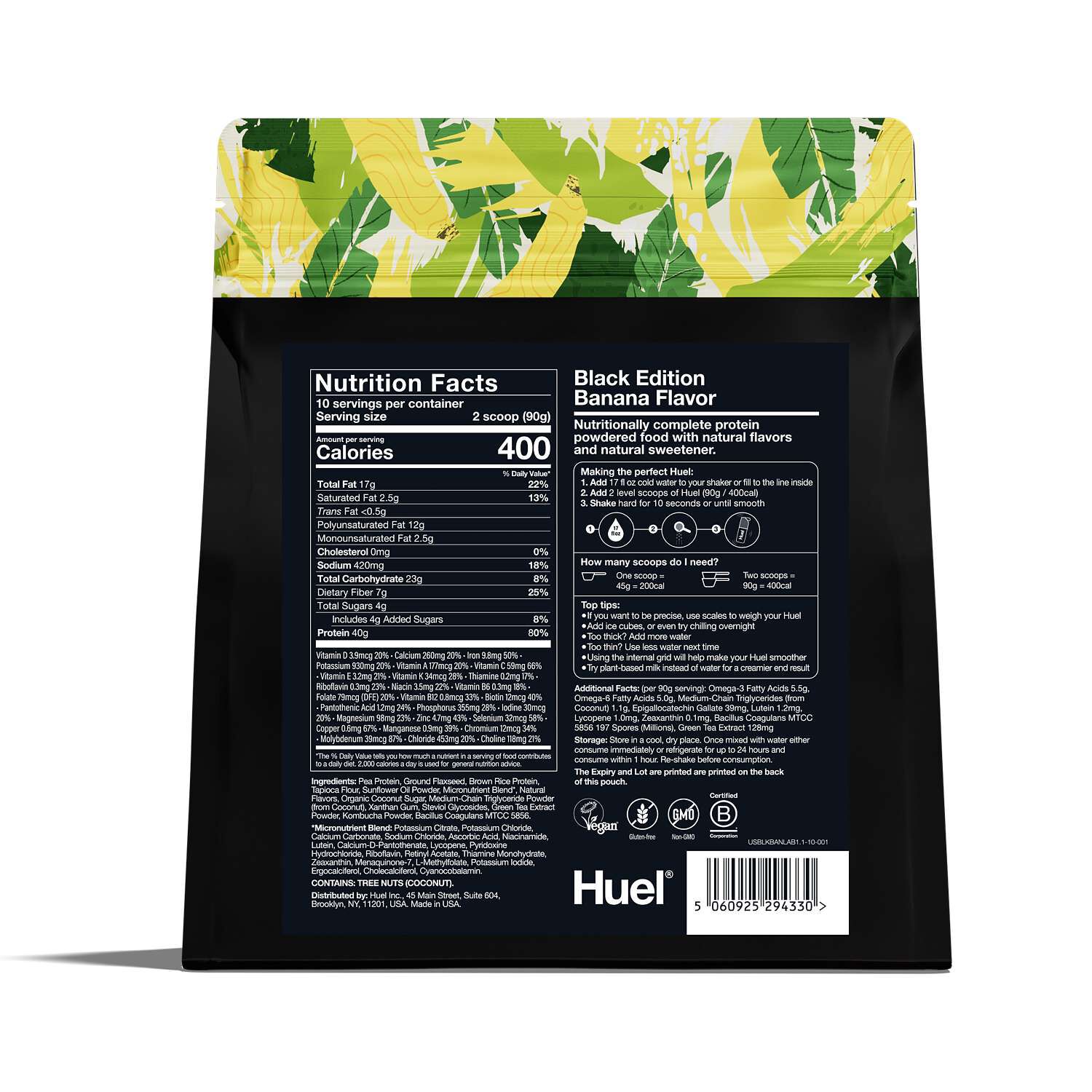 Black Edition: High-Protein Meal Powder - Banana (10 Servings)  | GNC