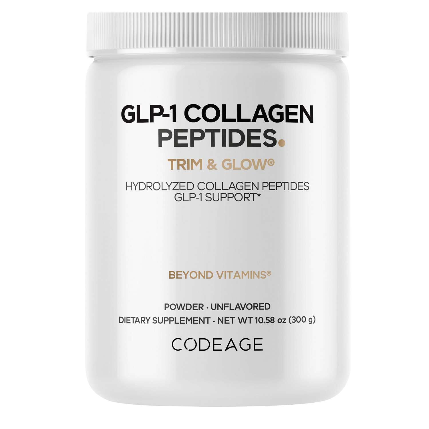 GLP-1 Collagen Peptides - Unflavored - 10.58 oz (30 Servings)  | GNC