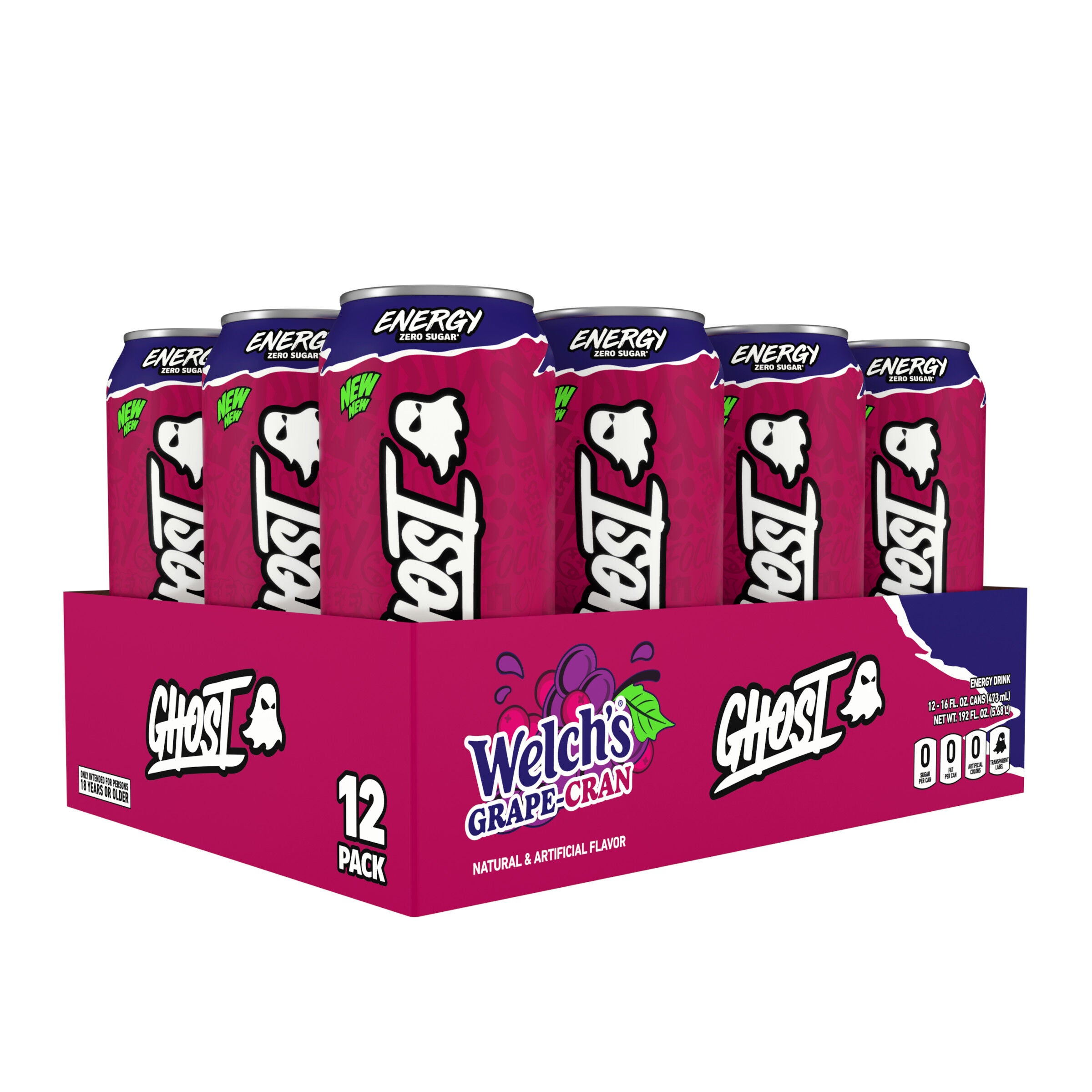 Energy Drink - Welch's Grape Cran&reg; - 16 fl oz. (12 Cans) Welch's Grape Cran&reg; | GNC