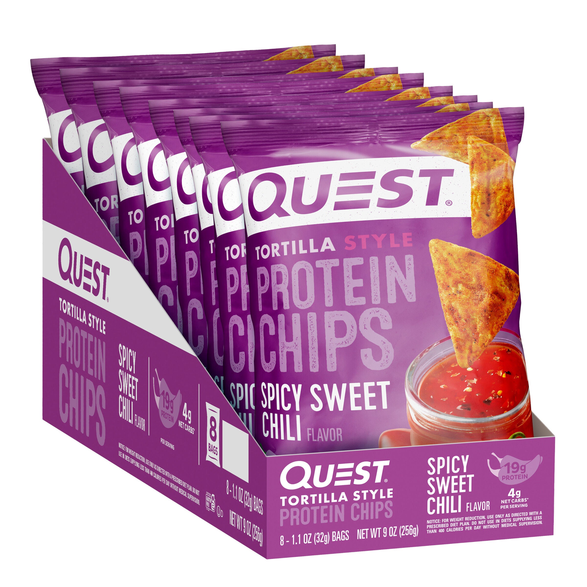 Quest Tortilla Style Protein Chips - Spicy Sweet Chili: 8