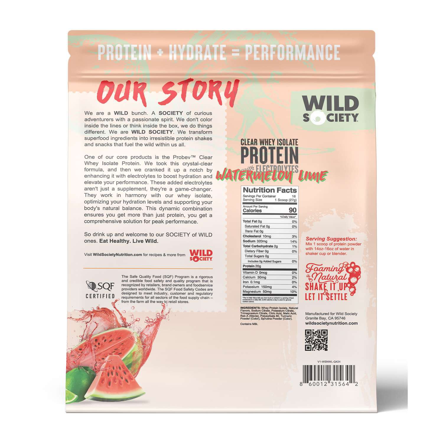 Clear Whey Isolate Protein with Electrolytes - Watermelon Lime (16 Servings)  | GNC