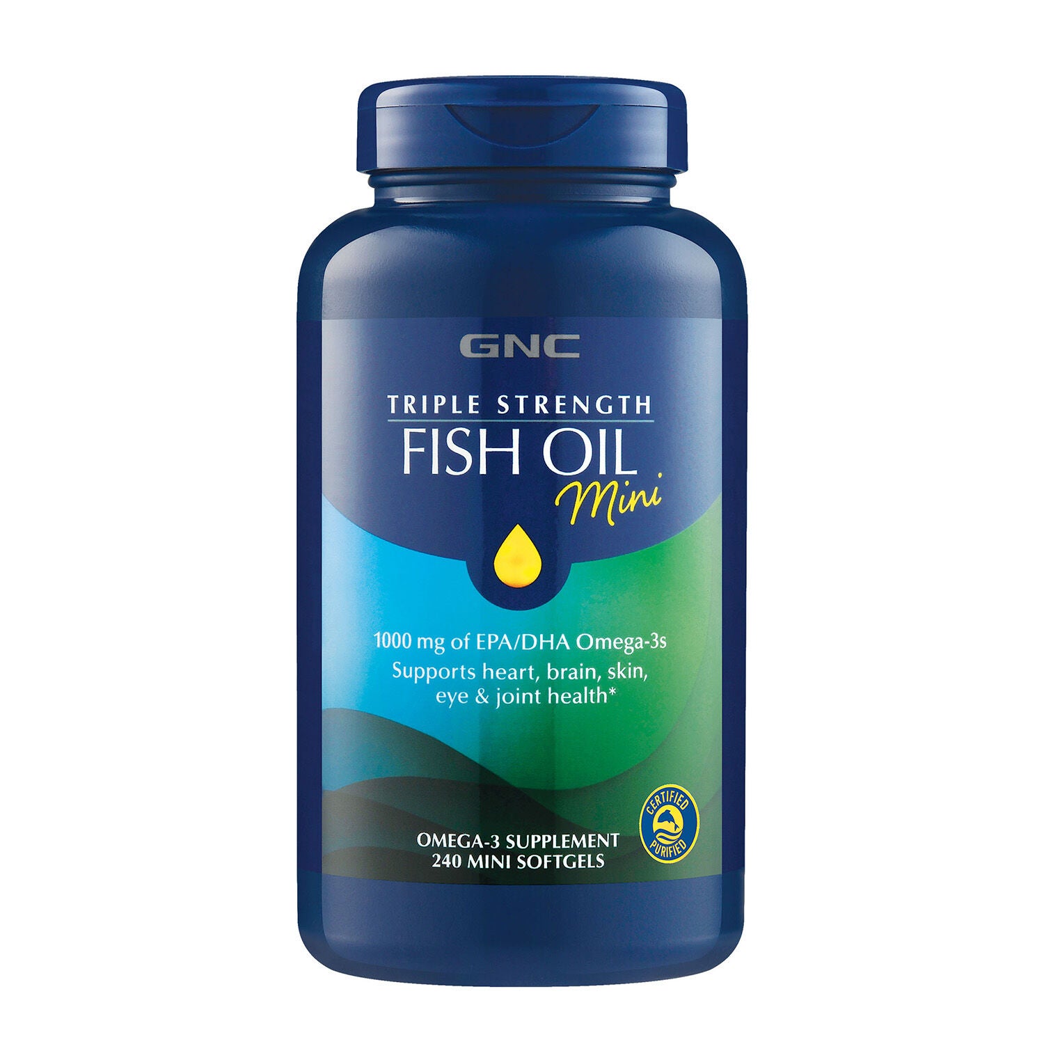 Triple Strength Fish Oil Mini - 240 Softgels (120 Servings)  | GNC