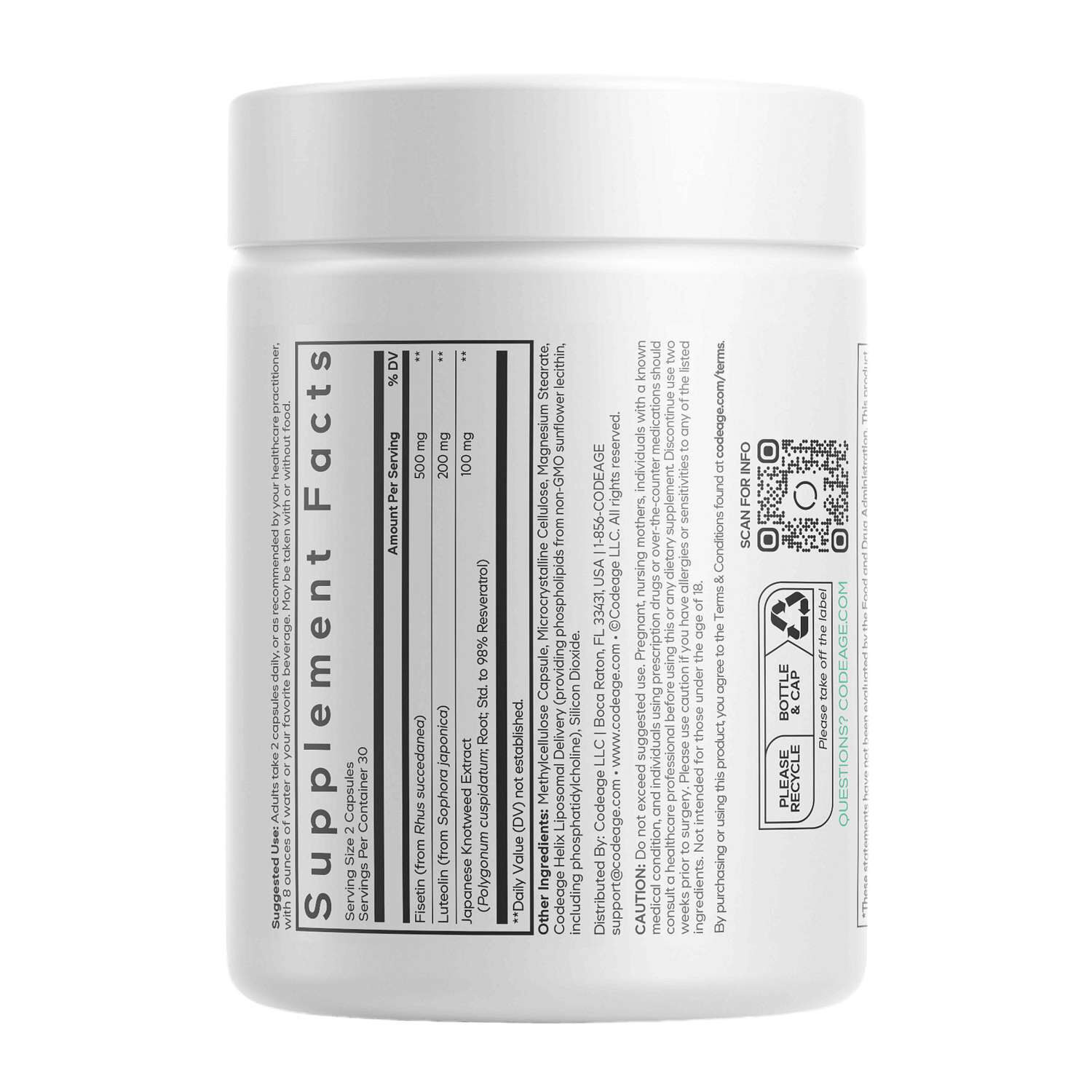 Liposomal Fisetin+ - 60 Vegetable Capsules (30 Servings)  | GNC