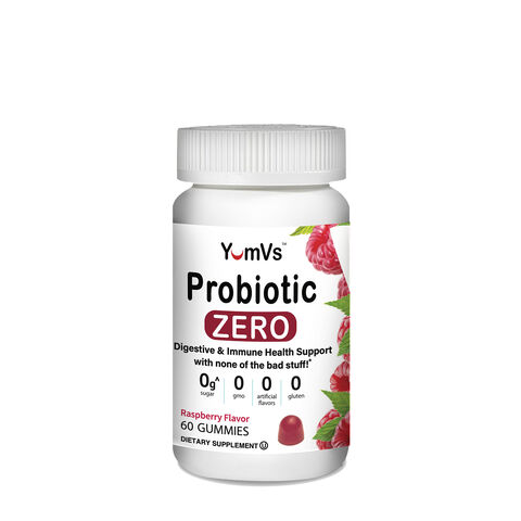 Probiotic Zero Gummy - Raspberry  - 60 Gummies &#40;30 Servings&#41;  | GNC