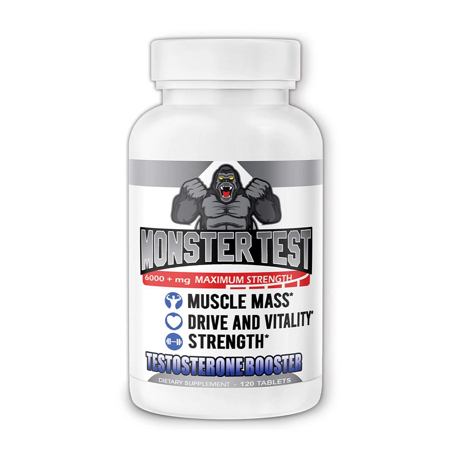 Monster Test - Testosterone Booster - 120 Tablets (30 Servings)  | GNC